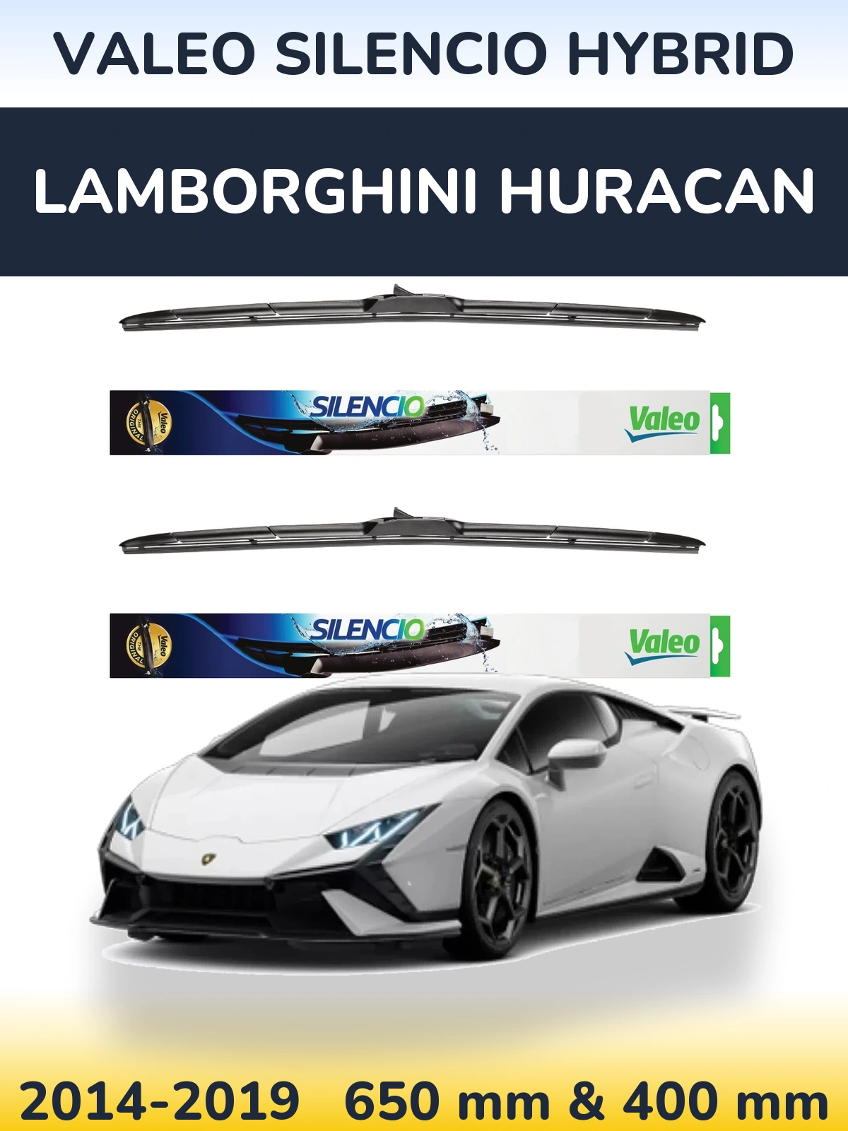Ștergătoare Valeo Silencio Hybrid pentru Lamborghini Huracan