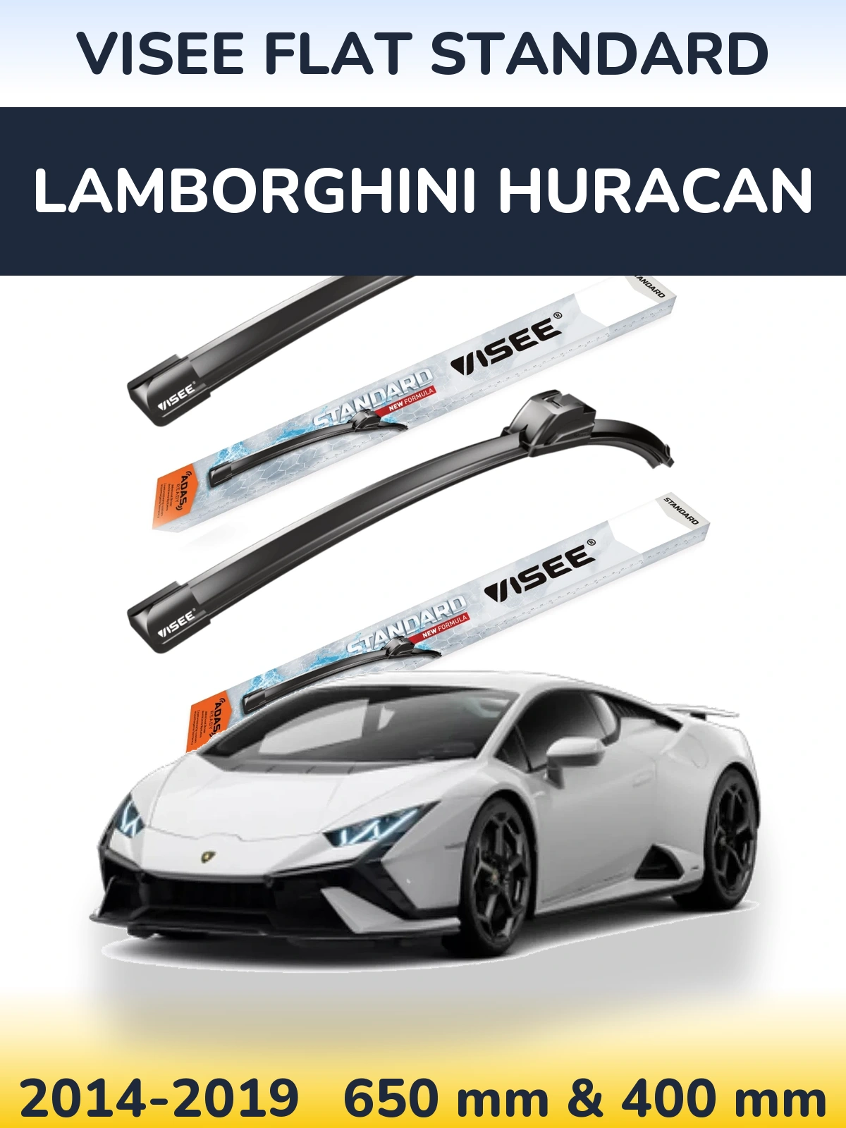 Ștergătoare VISEE FLAT STANDARD pentru Lamborghini Huracan