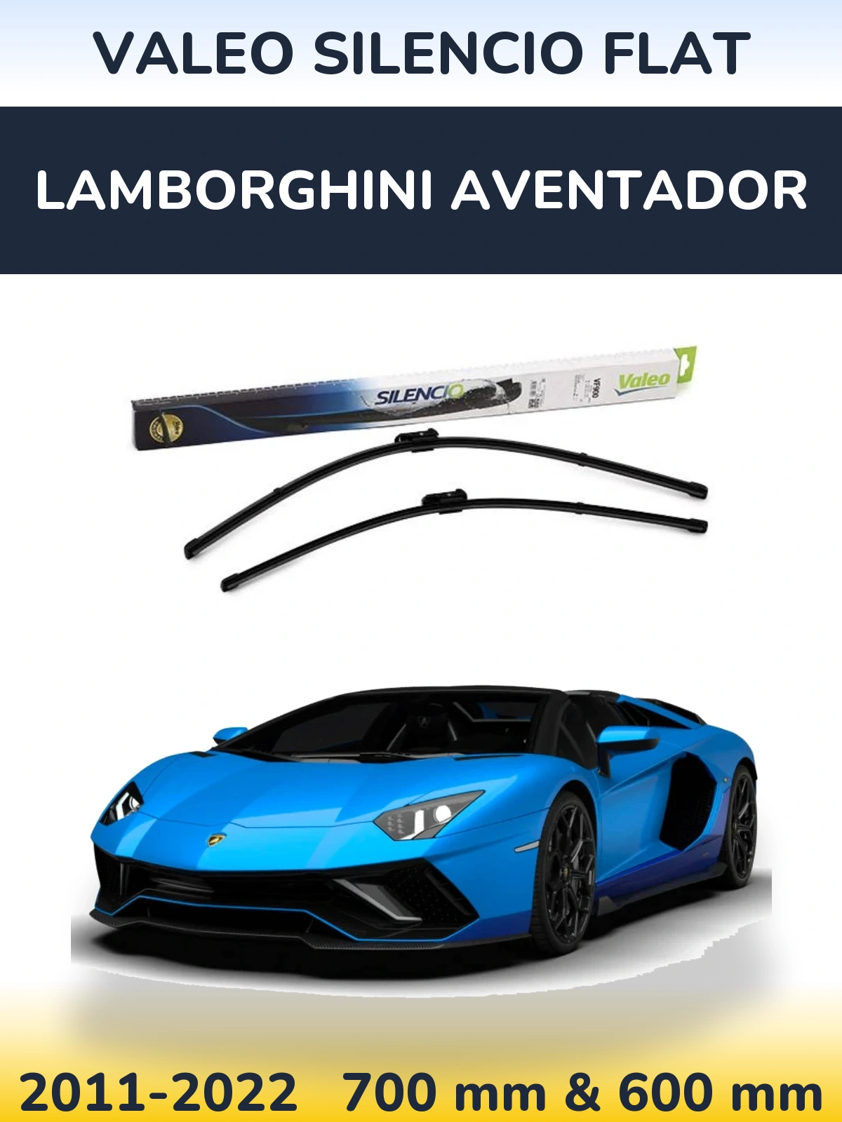 Ștergătoare Valeo Silencio Flat pentru Lamborghini Aventador