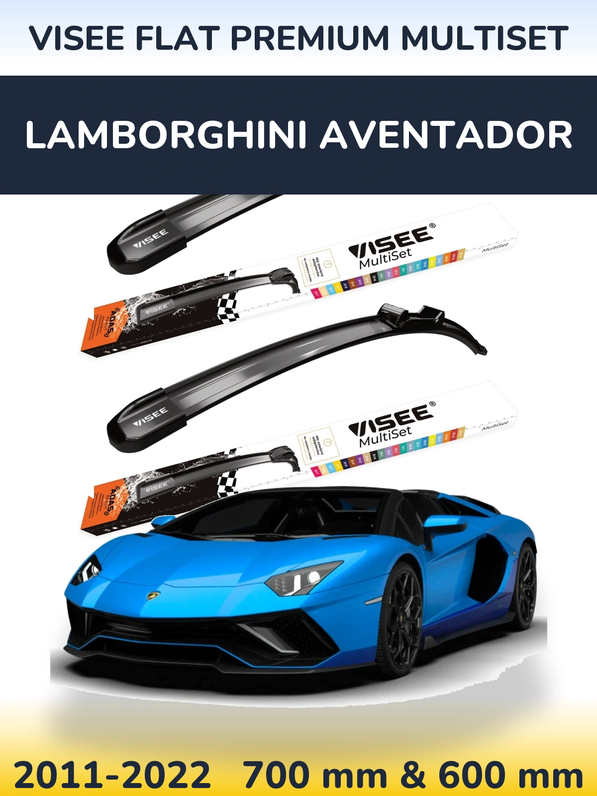 Ștergătoare VISEE FLAT PREMIUM MultiSet pentru Lamborghini Aventador