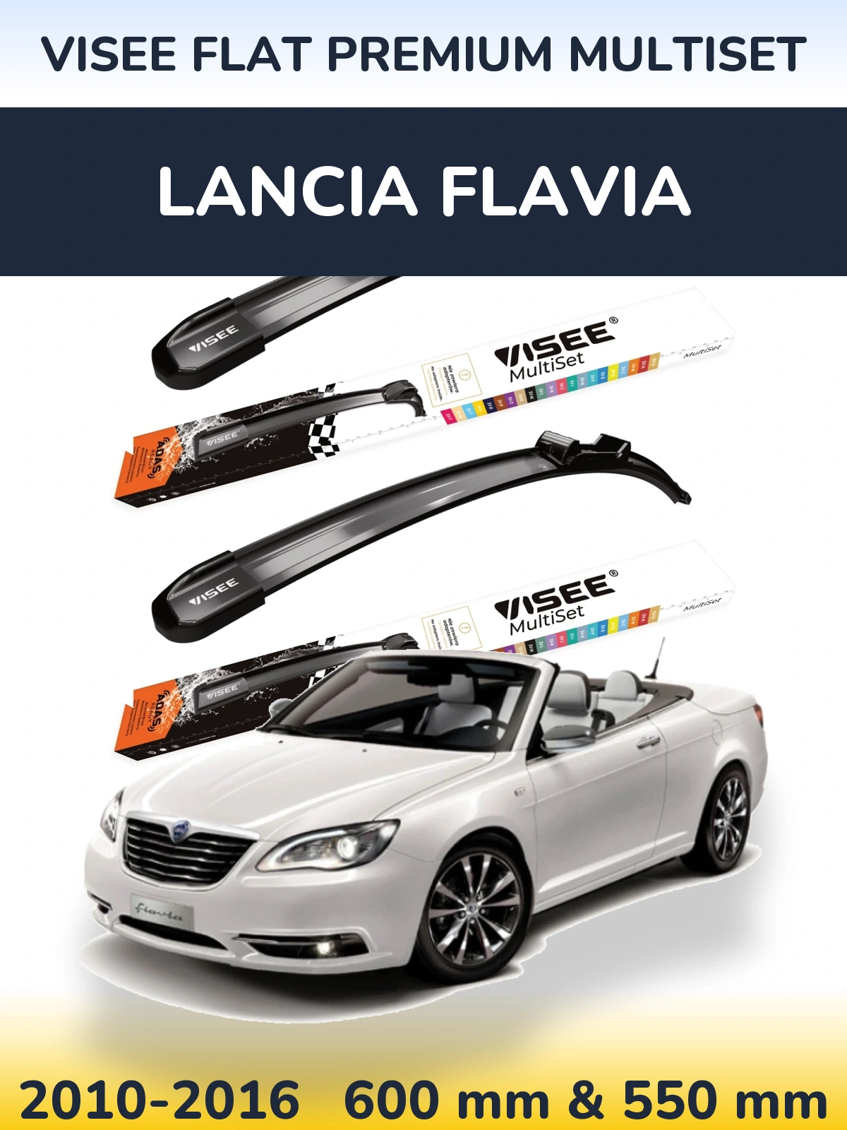 Ștergătoare VISEE FLAT PREMIUM MultiSet pentru Lancia Flavia