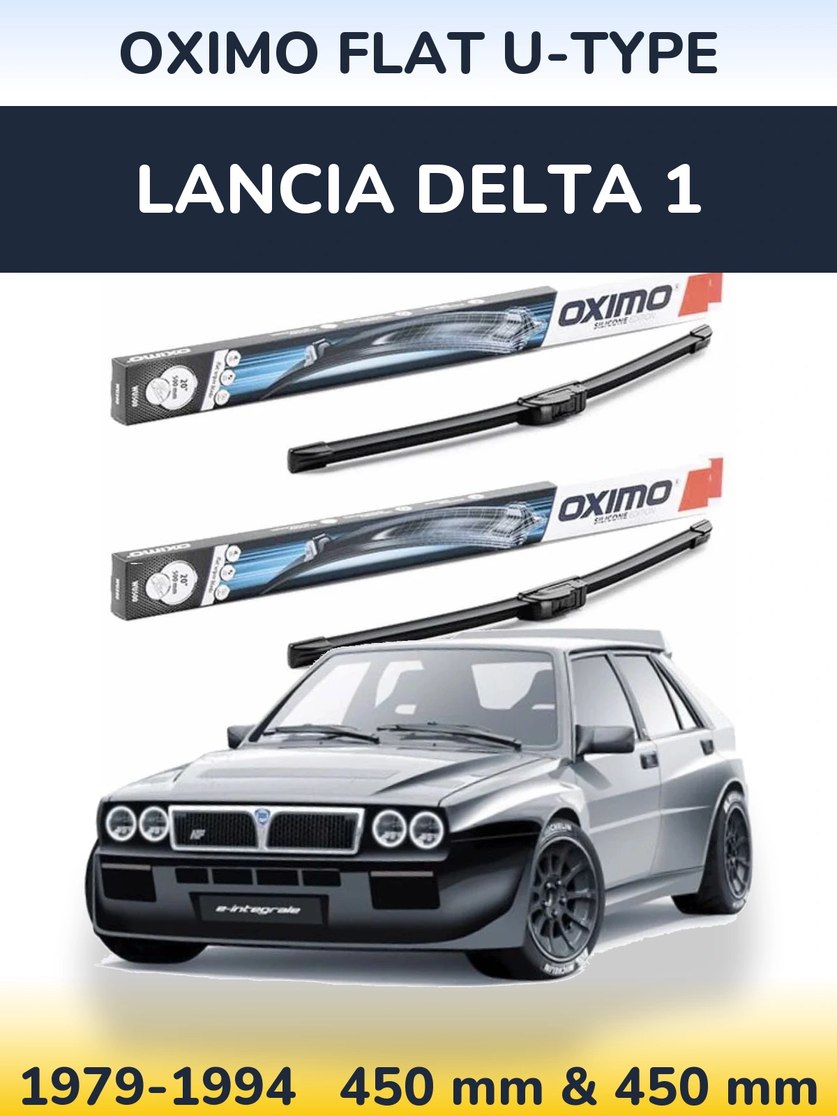 Ștergătoare Oximo Flat U-type pentru Lancia Delta 1