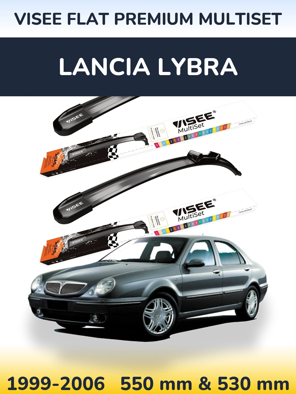 Ștergătoare VISEE FLAT PREMIUM MultiSet pentru Lancia Lybra