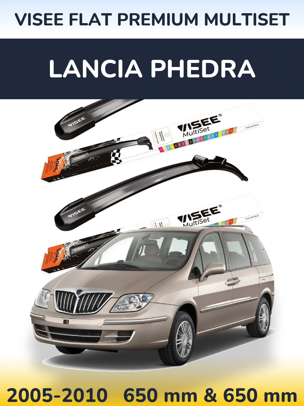 Ștergătoare VISEE FLAT PREMIUM MultiSet pentru Lancia Phedra