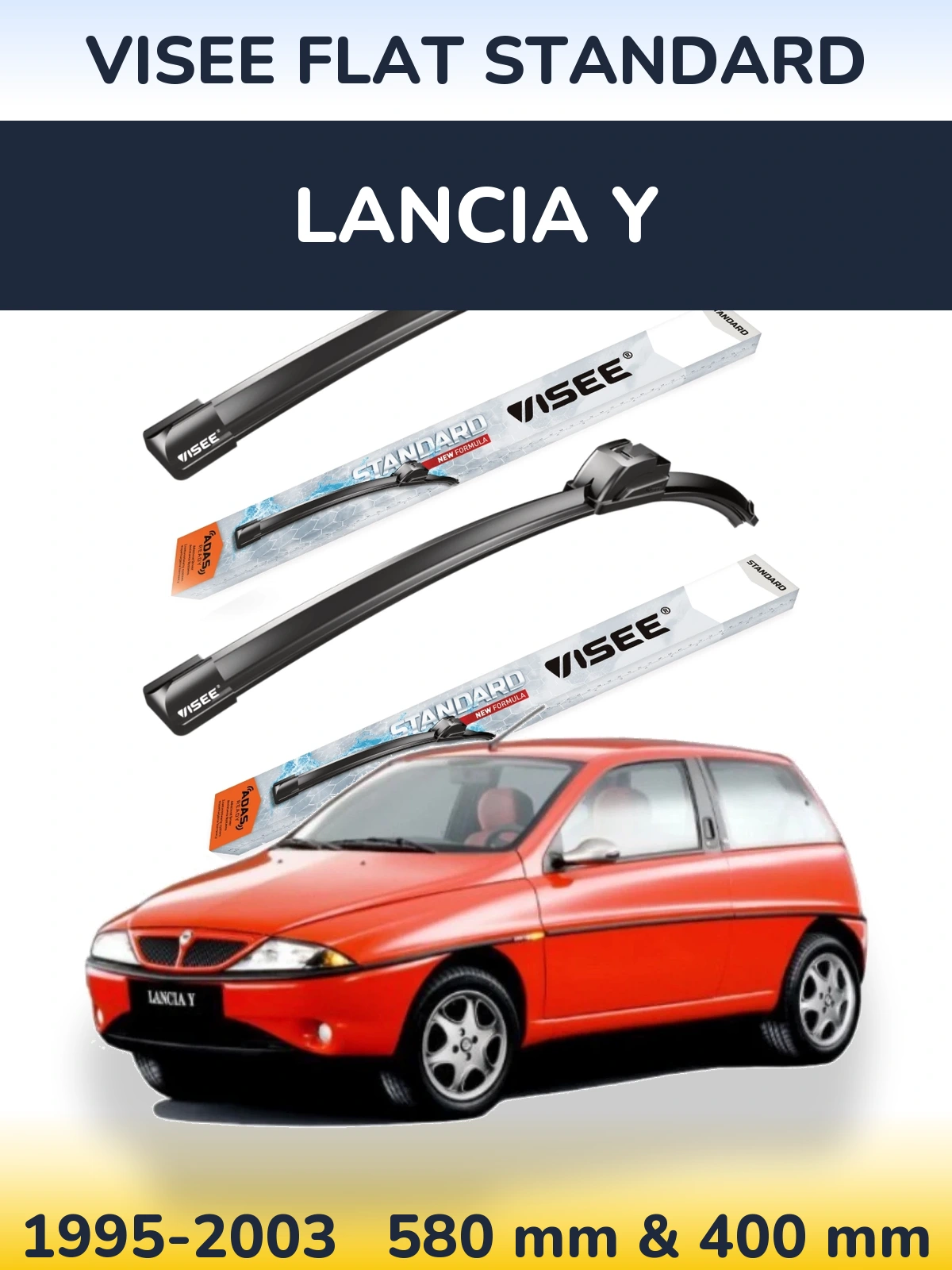 Ștergătoare VISEE FLAT STANDARD pentru Lancia Y