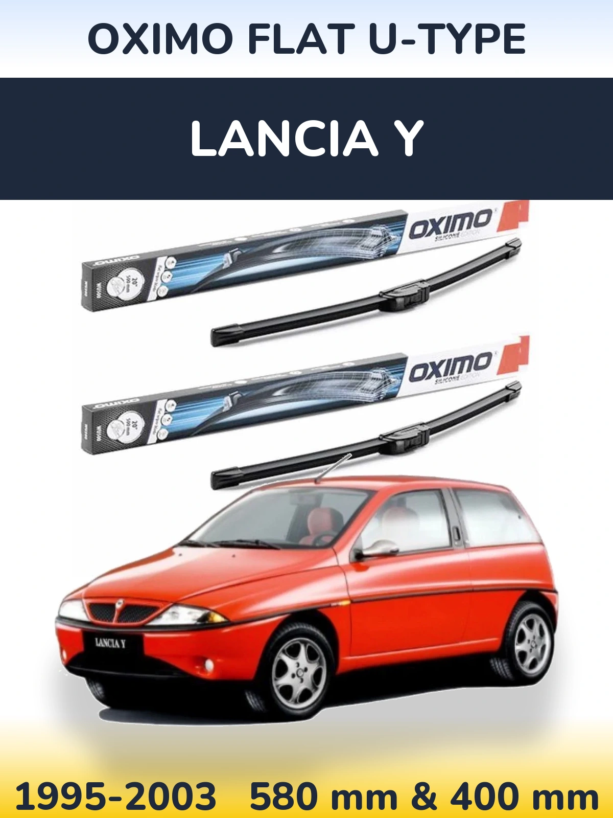 Ștergătoare Oximo Flat U-type pentru Lancia Y