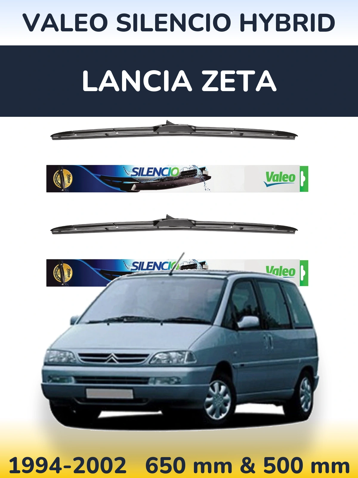 Ștergătoare Valeo Silencio Hybrid pentru Lancia Zeta