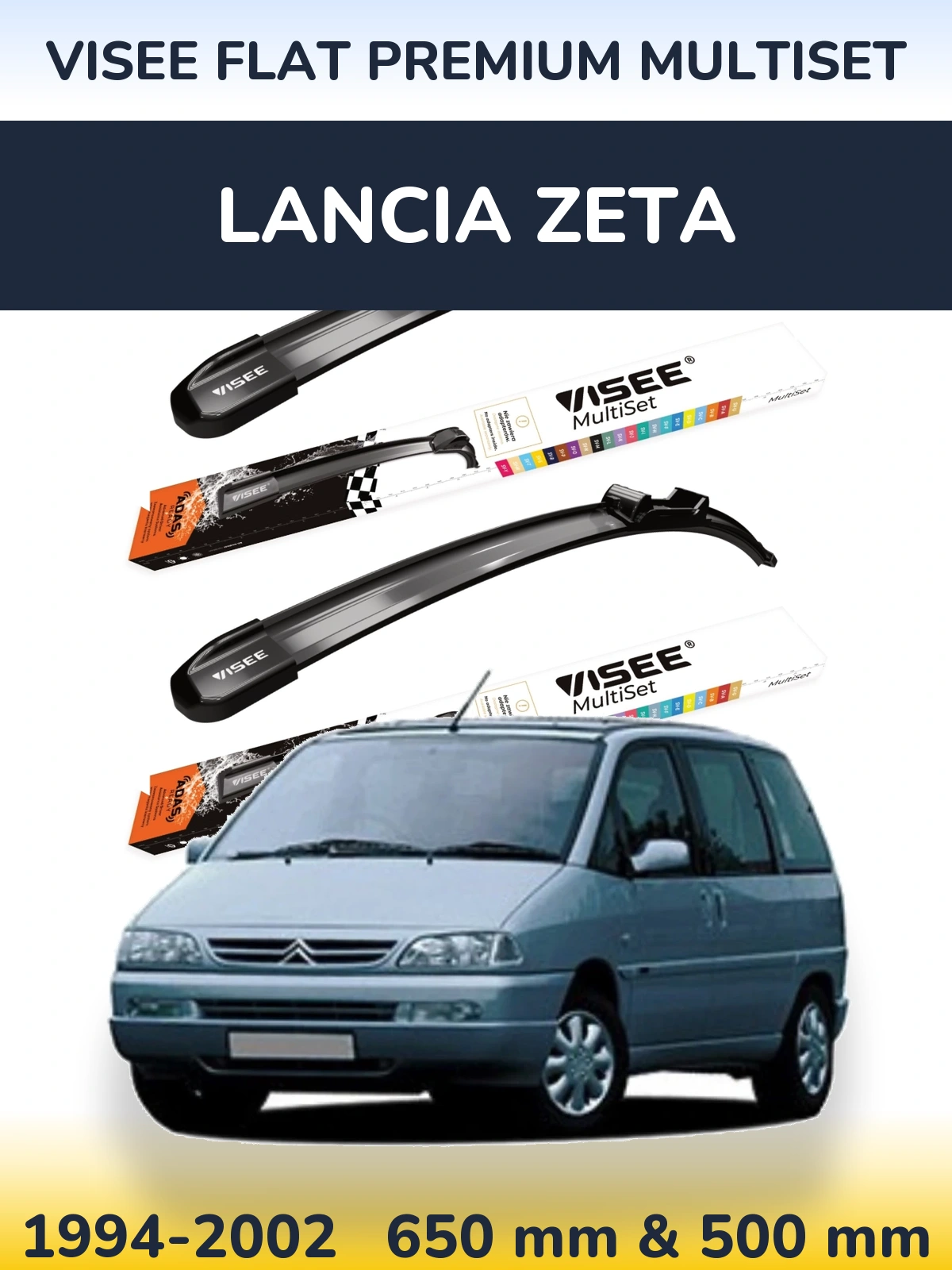 Ștergătoare VISEE FLAT PREMIUM MultiSet pentru Lancia Zeta