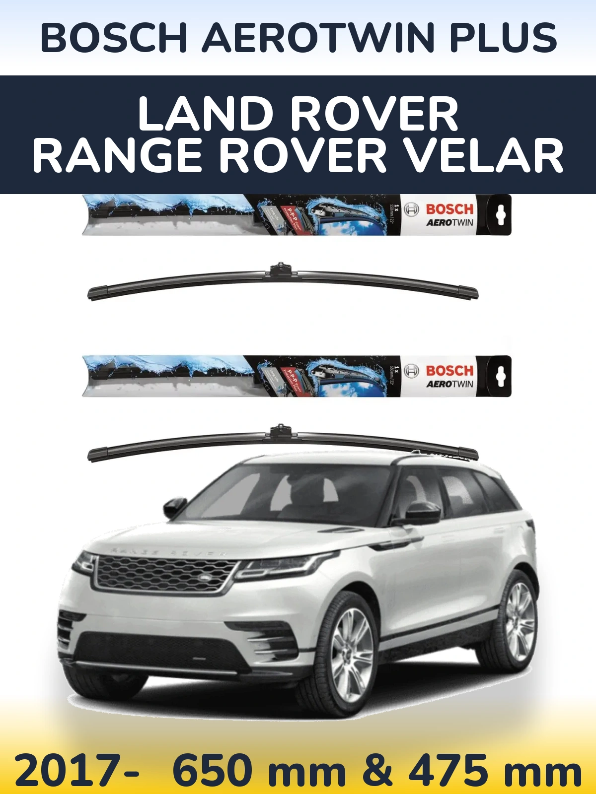 Ștergătoare BOSCH AeroTwin Plus pentru Land Rover Range Rover Velar