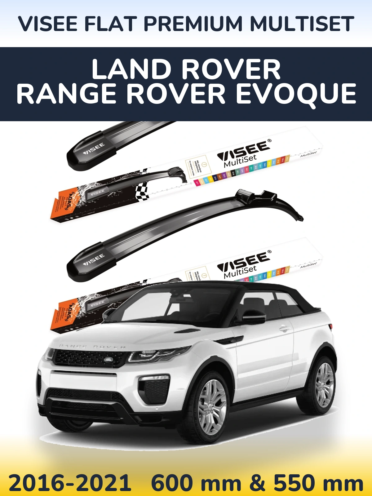 Ștergătoare VISEE FLAT PREMIUM MultiSet pentru Land Rover Range Rover  Evoque