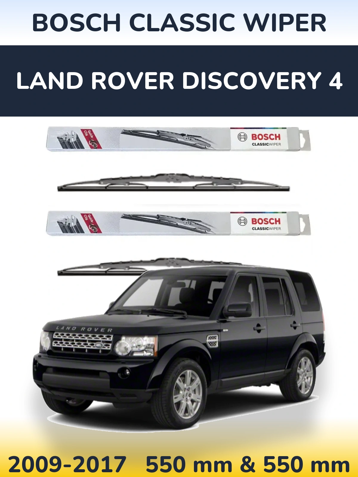 Ștergătoare BOSCH Classic Wiper pentru Land Rover Discovery 4