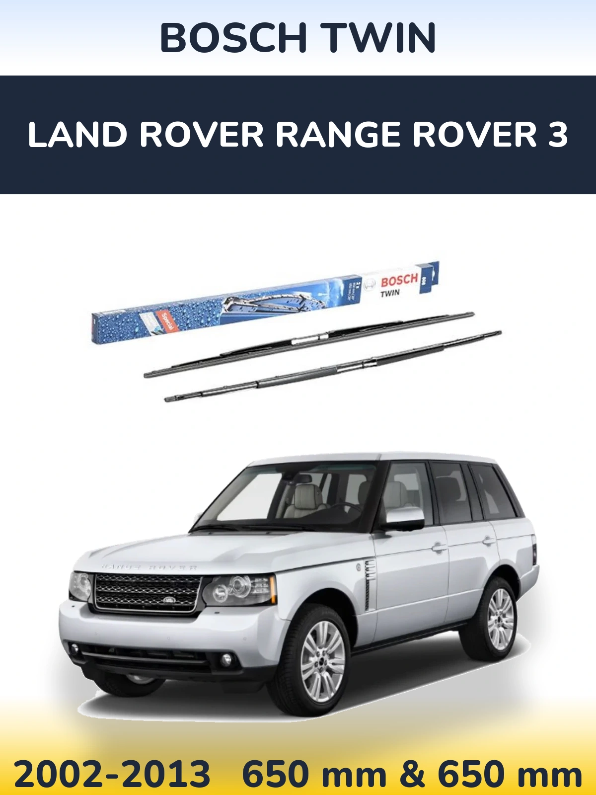 Ștergătoare BOSCH Twin pentru Land Rover Range Rover 3