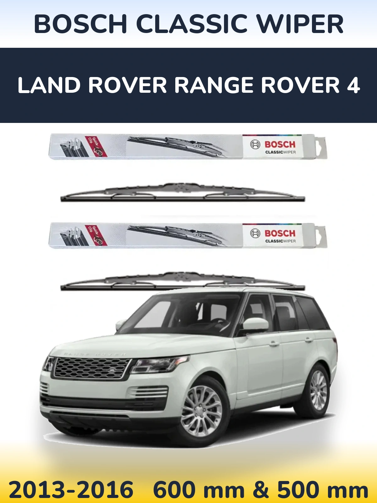 Ștergătoare BOSCH Classic Wiper pentru Land Rover Range Rover 4