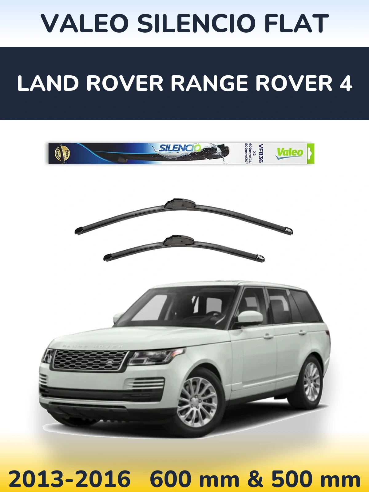 Ștergătoare Valeo Silencio Flat pentru Land Rover Range Rover 4
