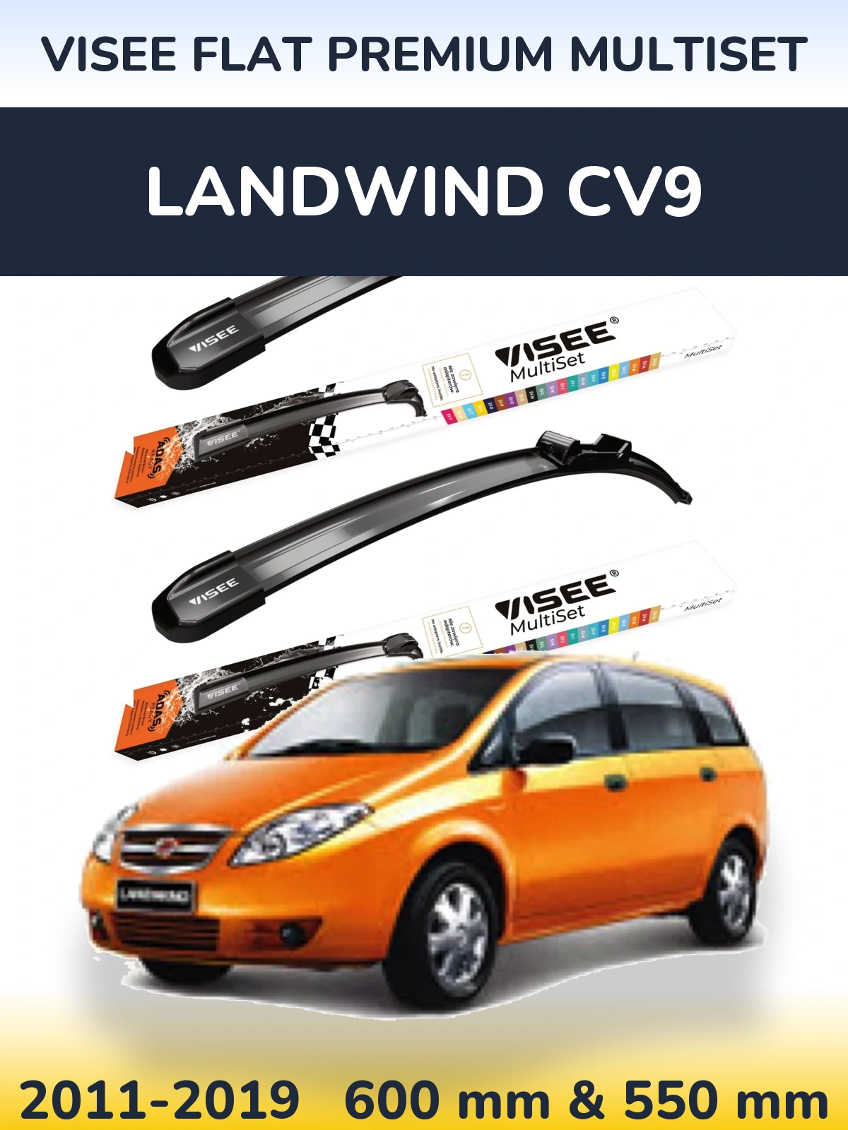 Ștergătoare VISEE FLAT PREMIUM MultiSet pentru Landwind CV9
