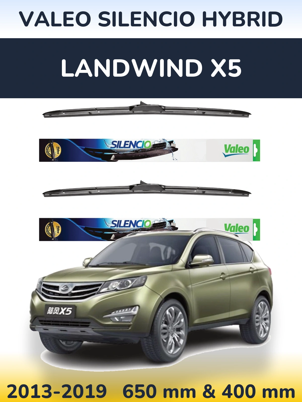 Ștergătoare Valeo Silencio Hybrid pentru Landwind X5