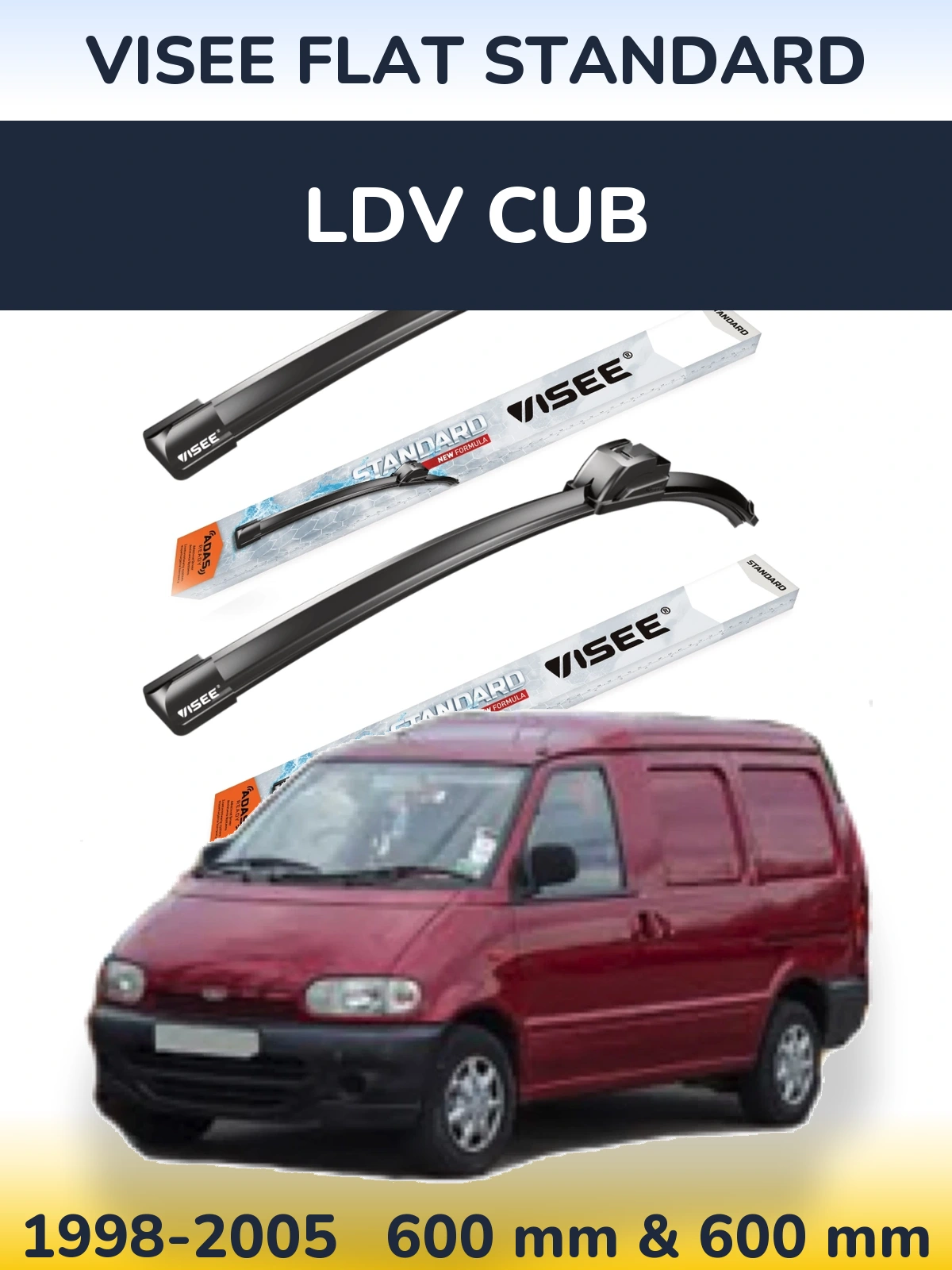 Ștergătoare VISEE FLAT STANDARD pentru LDV Cub
