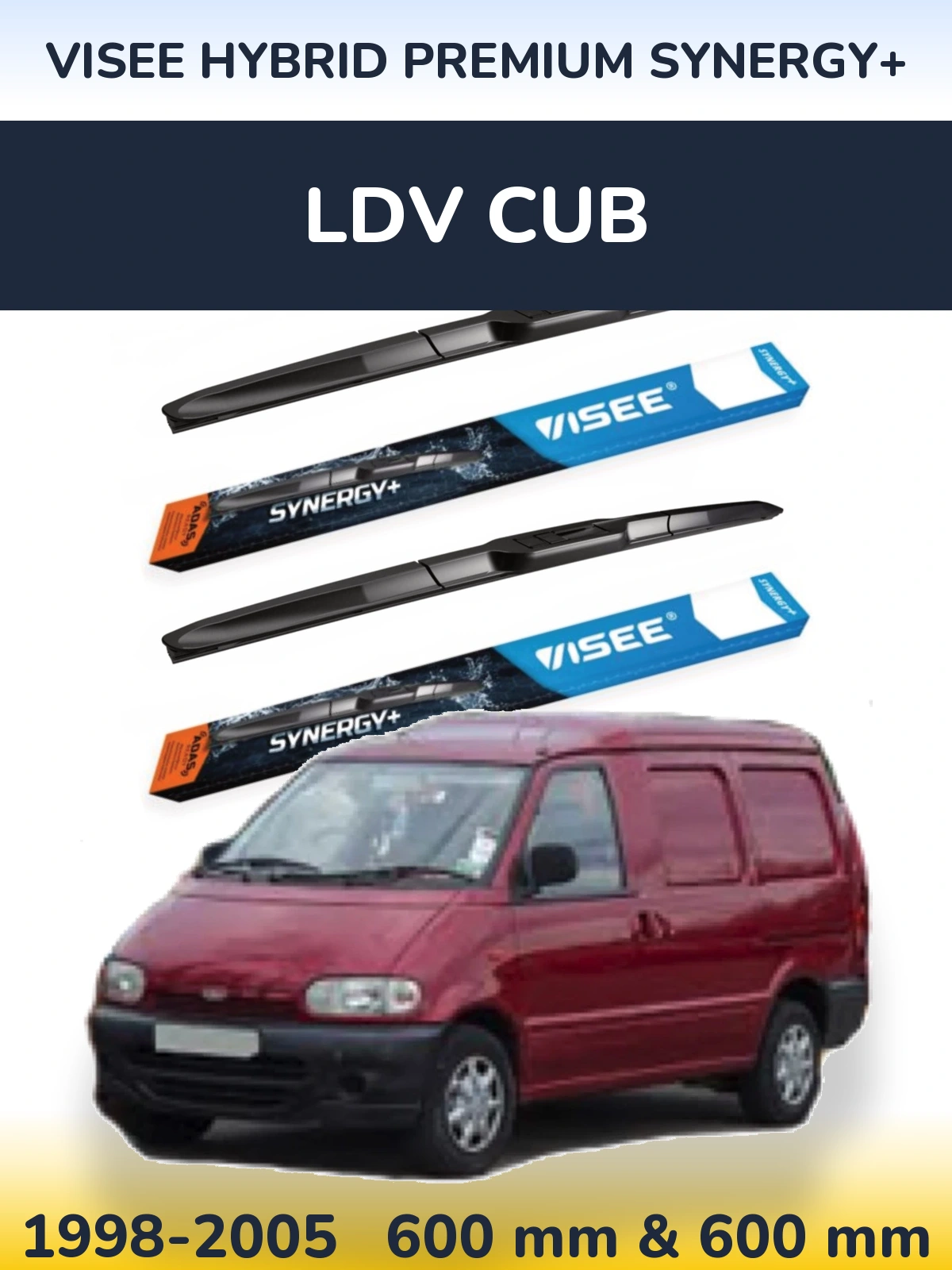 Ștergătoare VISEE HYBRID PREMIUM SYNERGY+ pentru LDV Cub