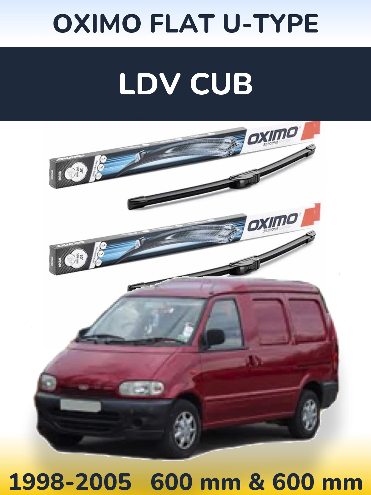Ștergătoare Oximo Flat U-type pentru LDV Cub