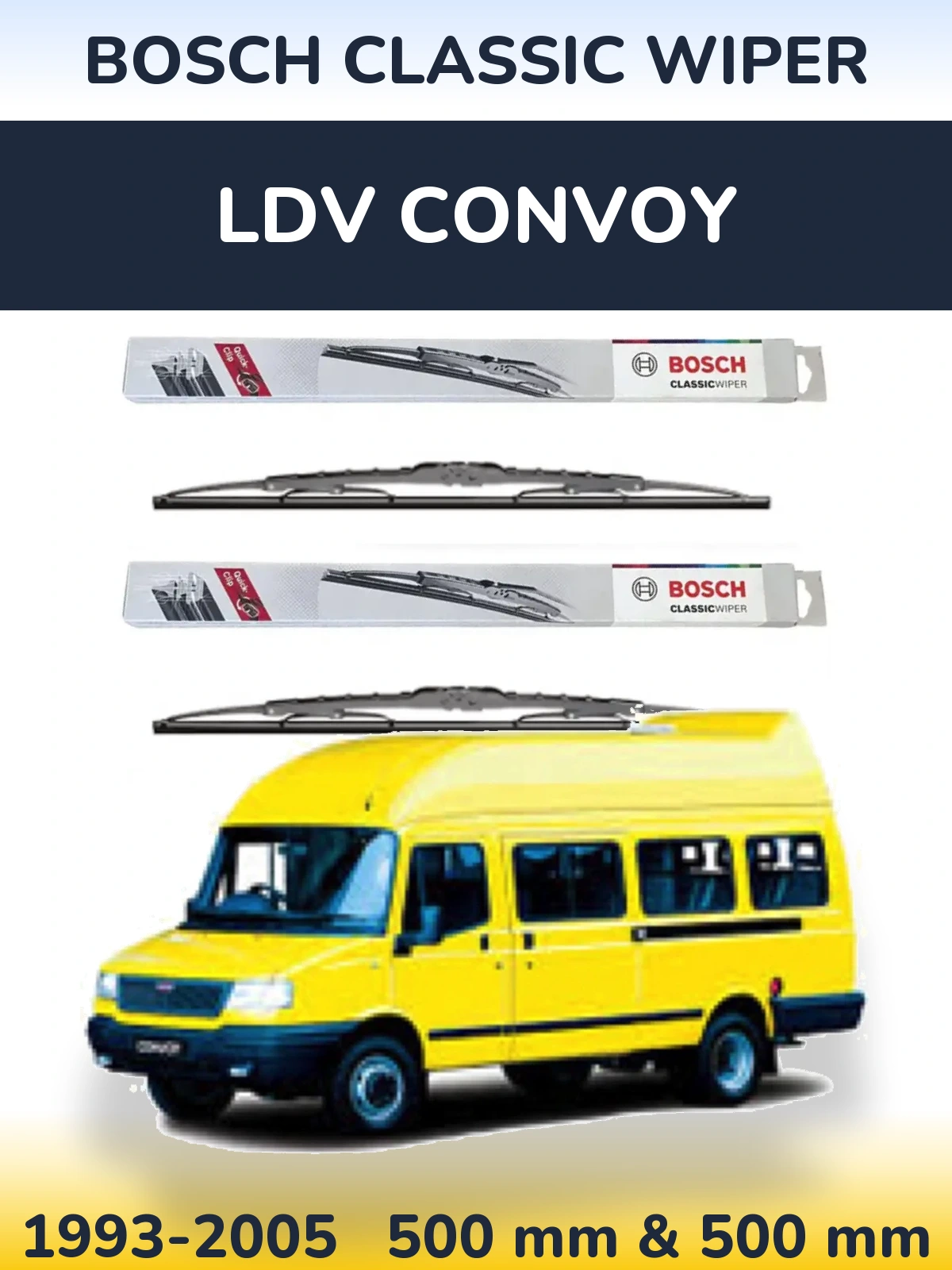 Ștergătoare BOSCH Classic Wiper pentru LDV Convoy