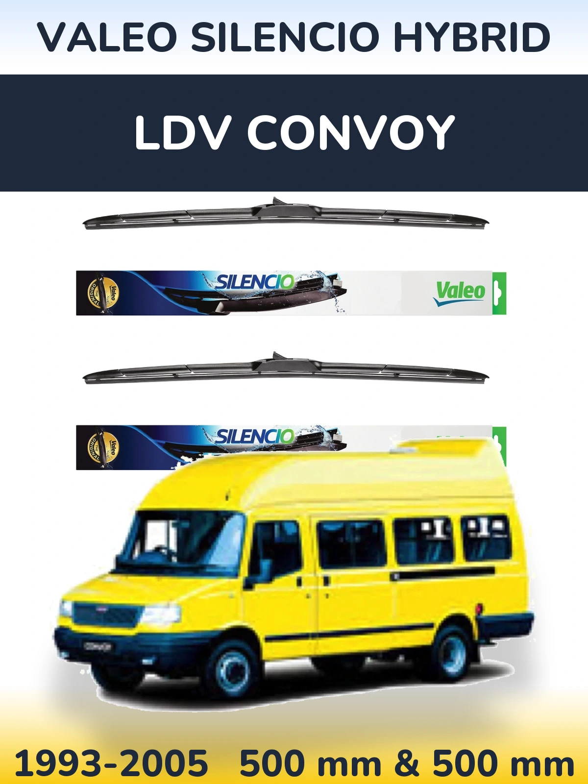 Ștergătoare Valeo Silencio Hybrid pentru LDV Convoy