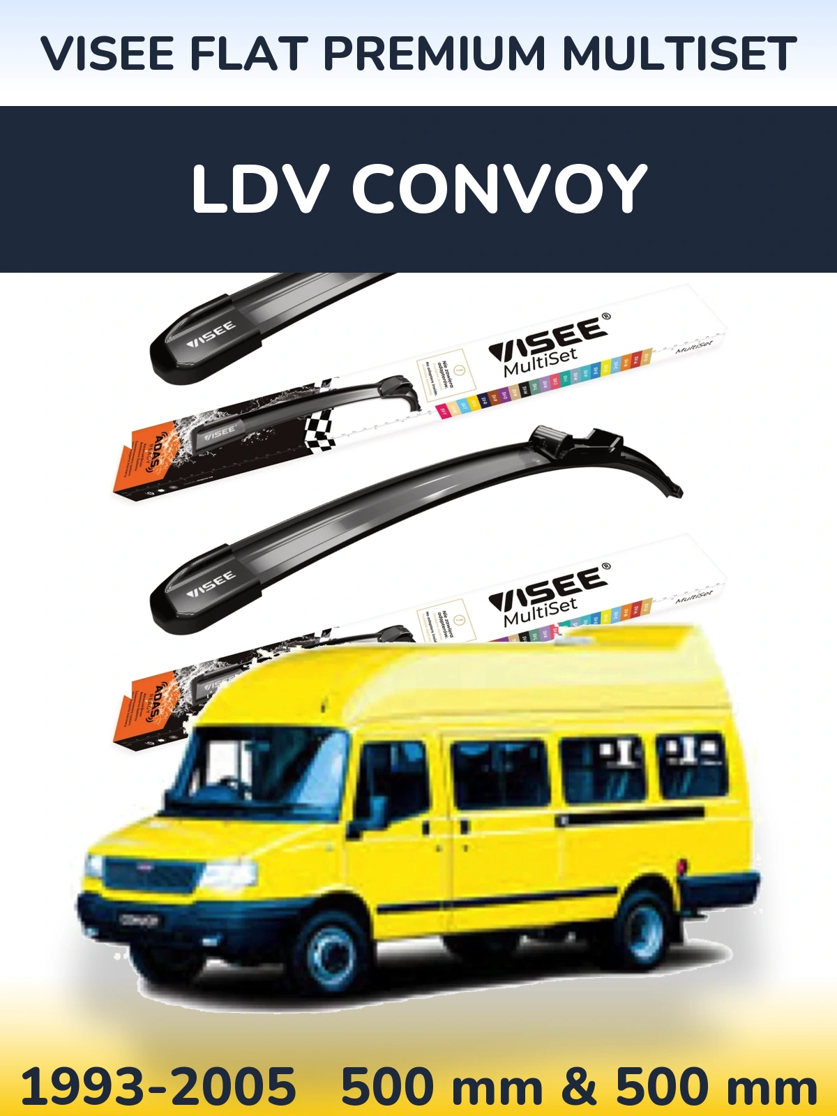 Ștergătoare VISEE FLAT PREMIUM MultiSet pentru LDV Convoy