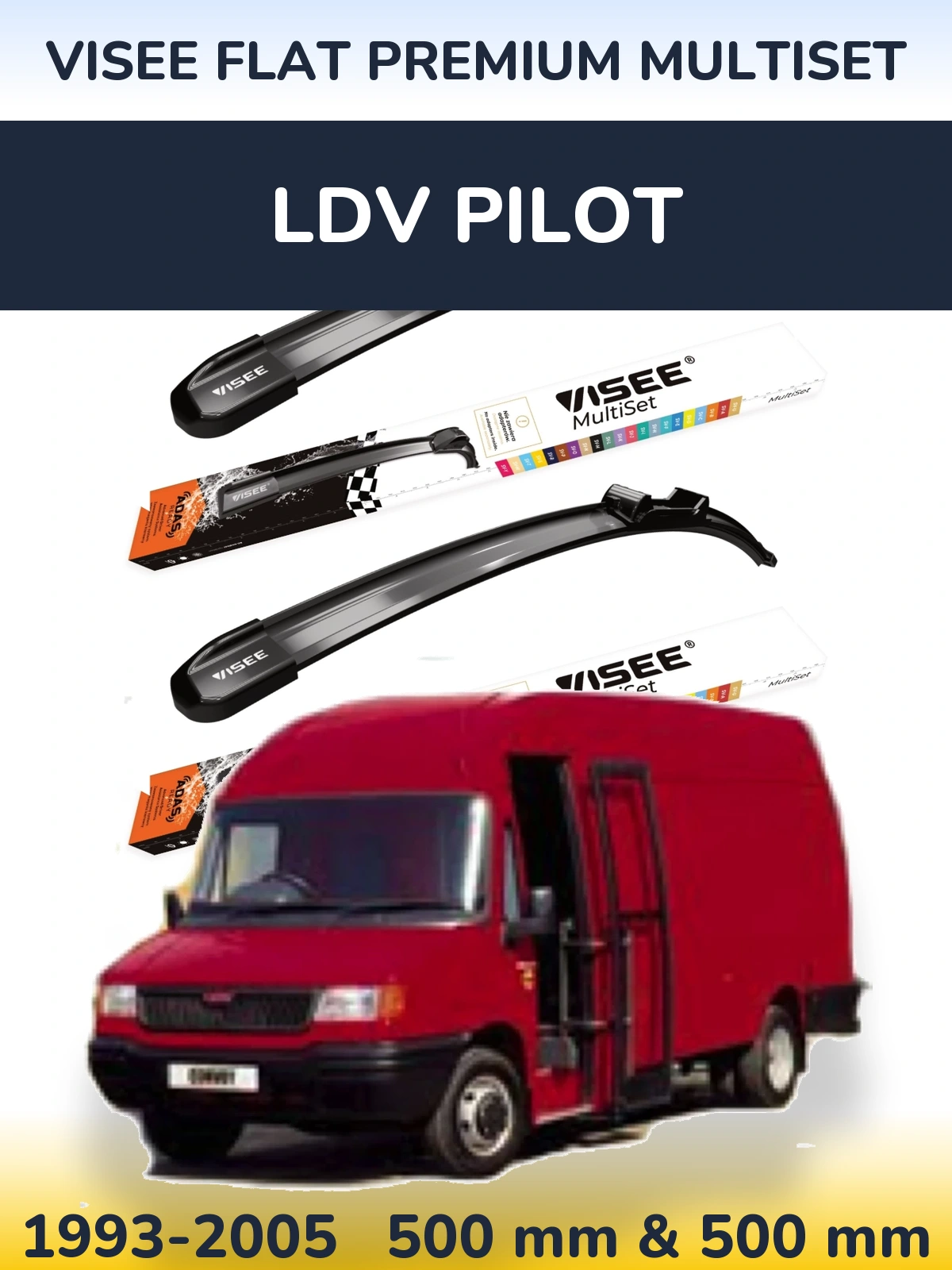 Ștergătoare VISEE FLAT PREMIUM MultiSet pentru LDV Pilot