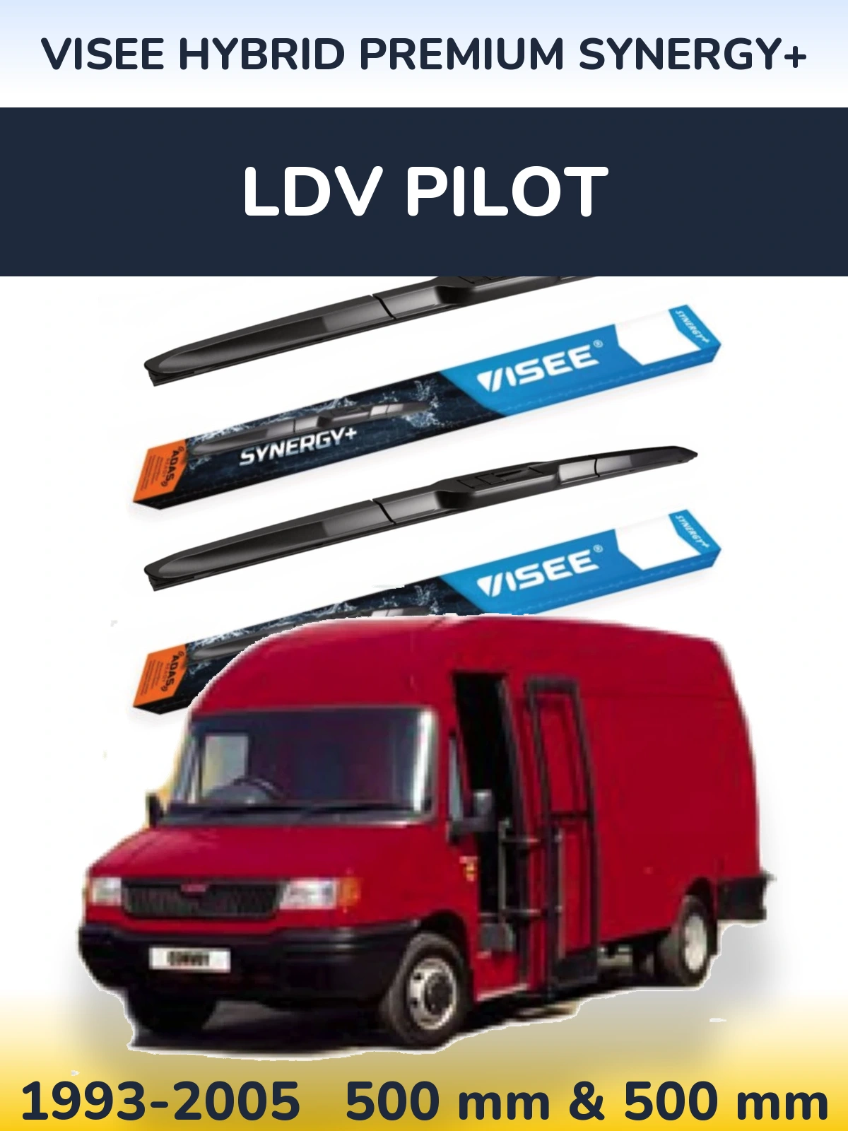 Ștergătoare VISEE HYBRID PREMIUM SYNERGY+ pentru LDV Pilot