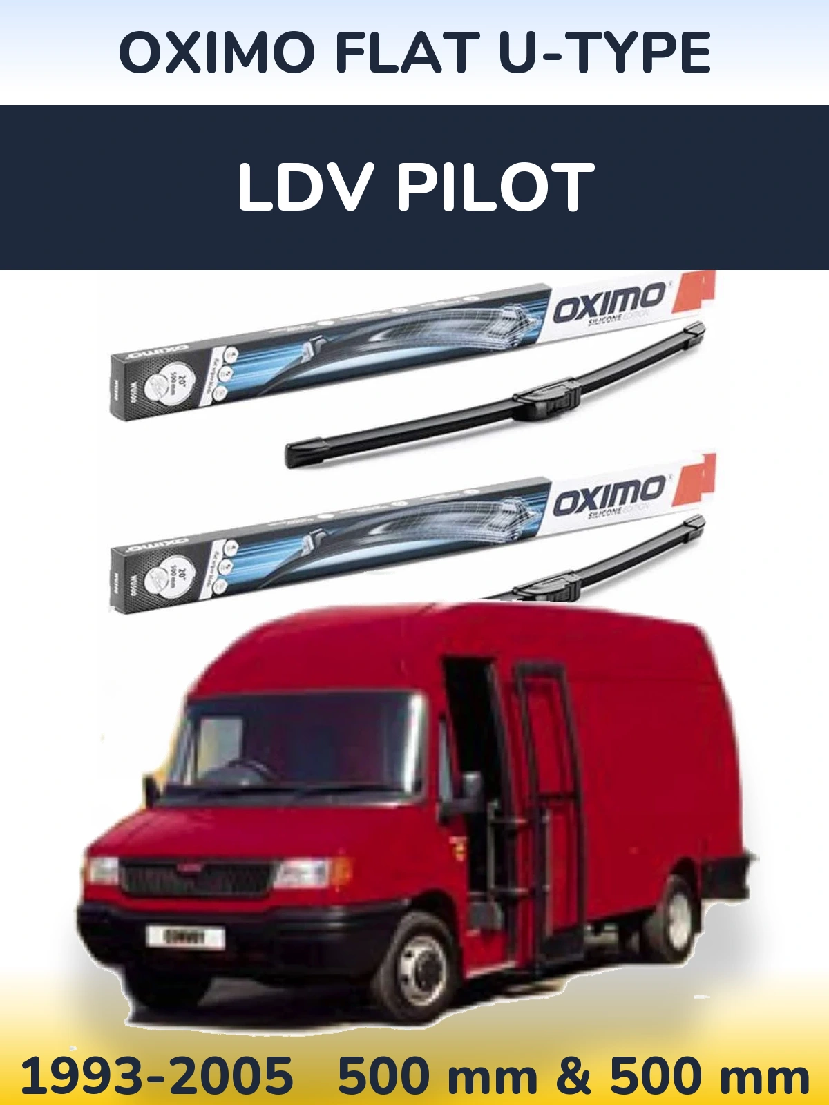 Ștergătoare Oximo Flat U-type pentru LDV Pilot