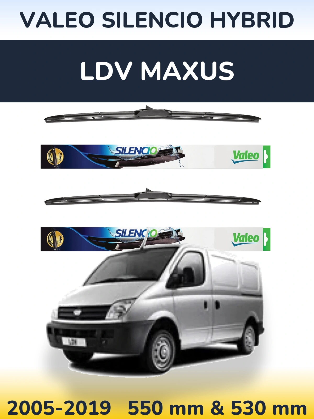 Ștergătoare Valeo Silencio Hybrid pentru LDV Maxus