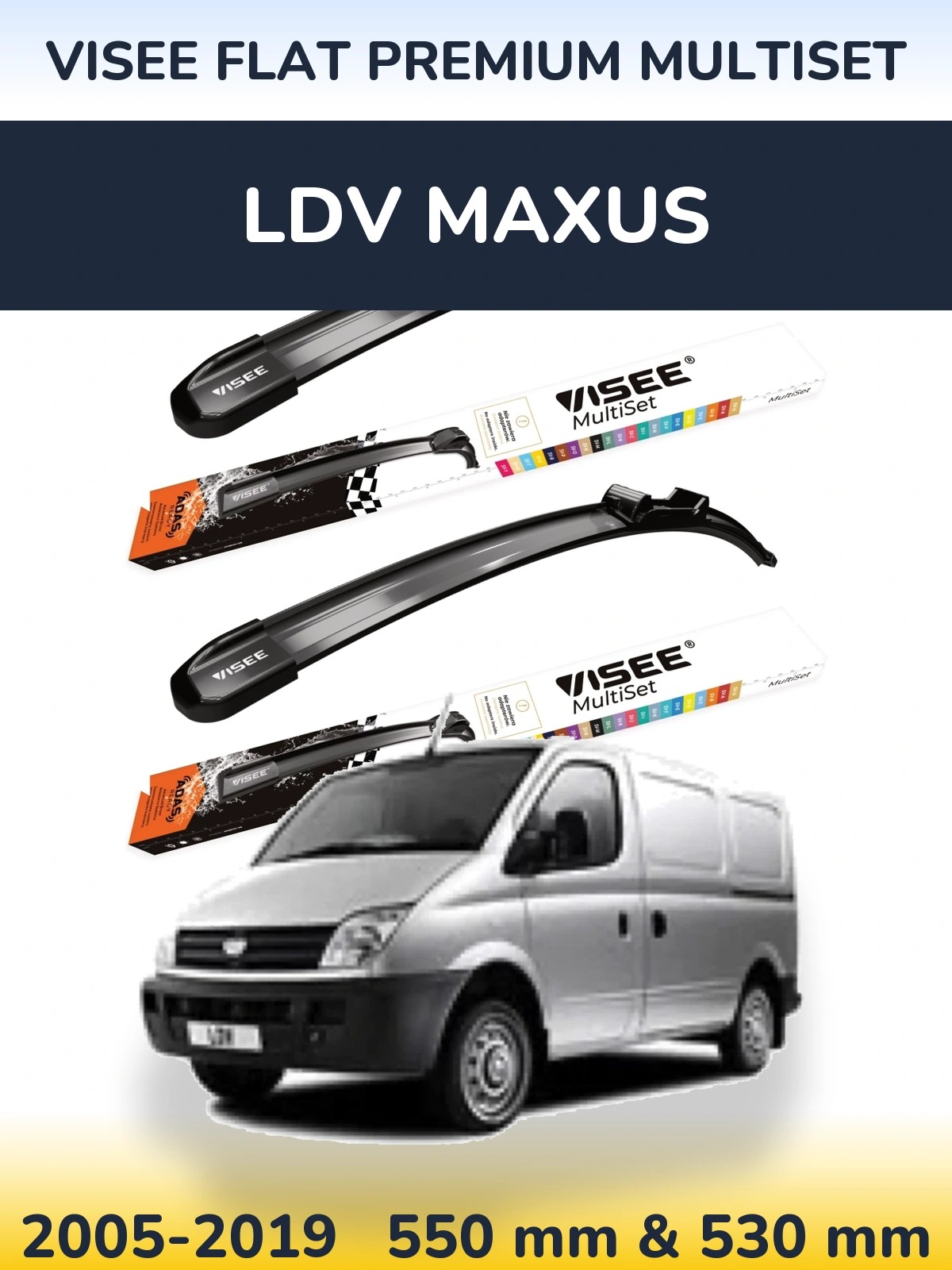 Ștergătoare VISEE FLAT PREMIUM MultiSet pentru LDV Maxus