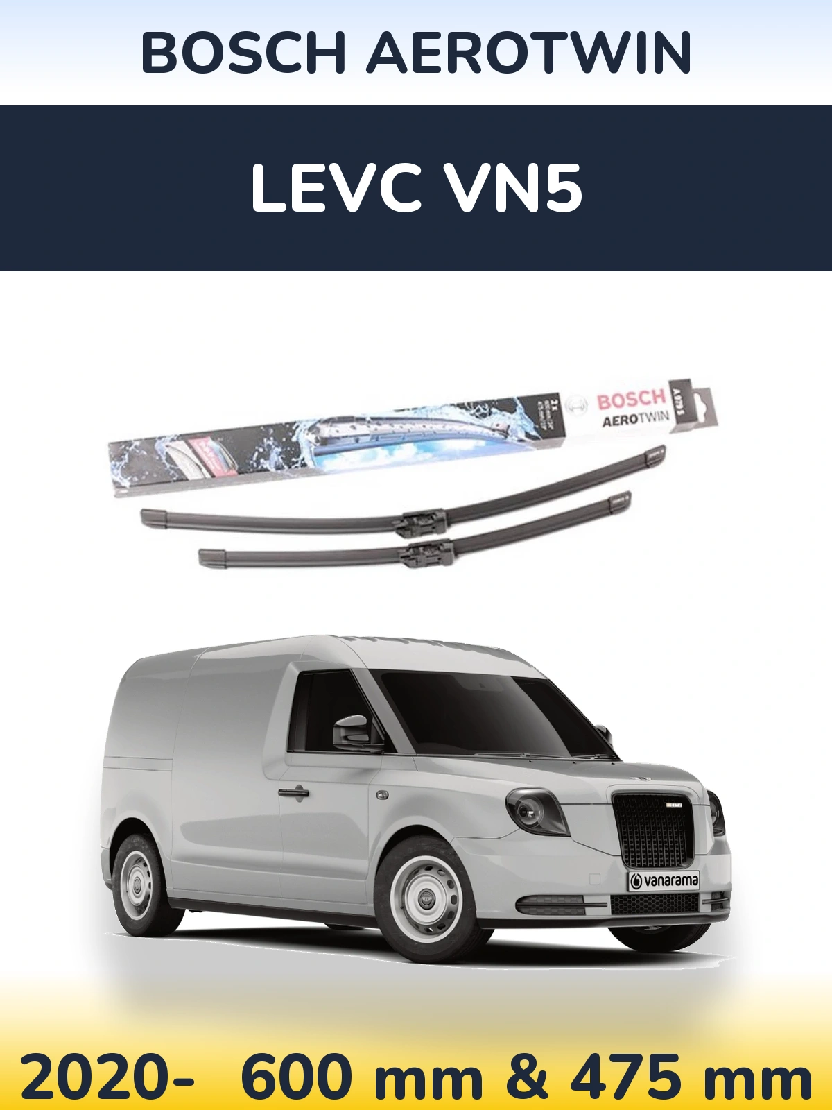 Ștergătoare BOSCH AeroTwin pentru LEVC VN5