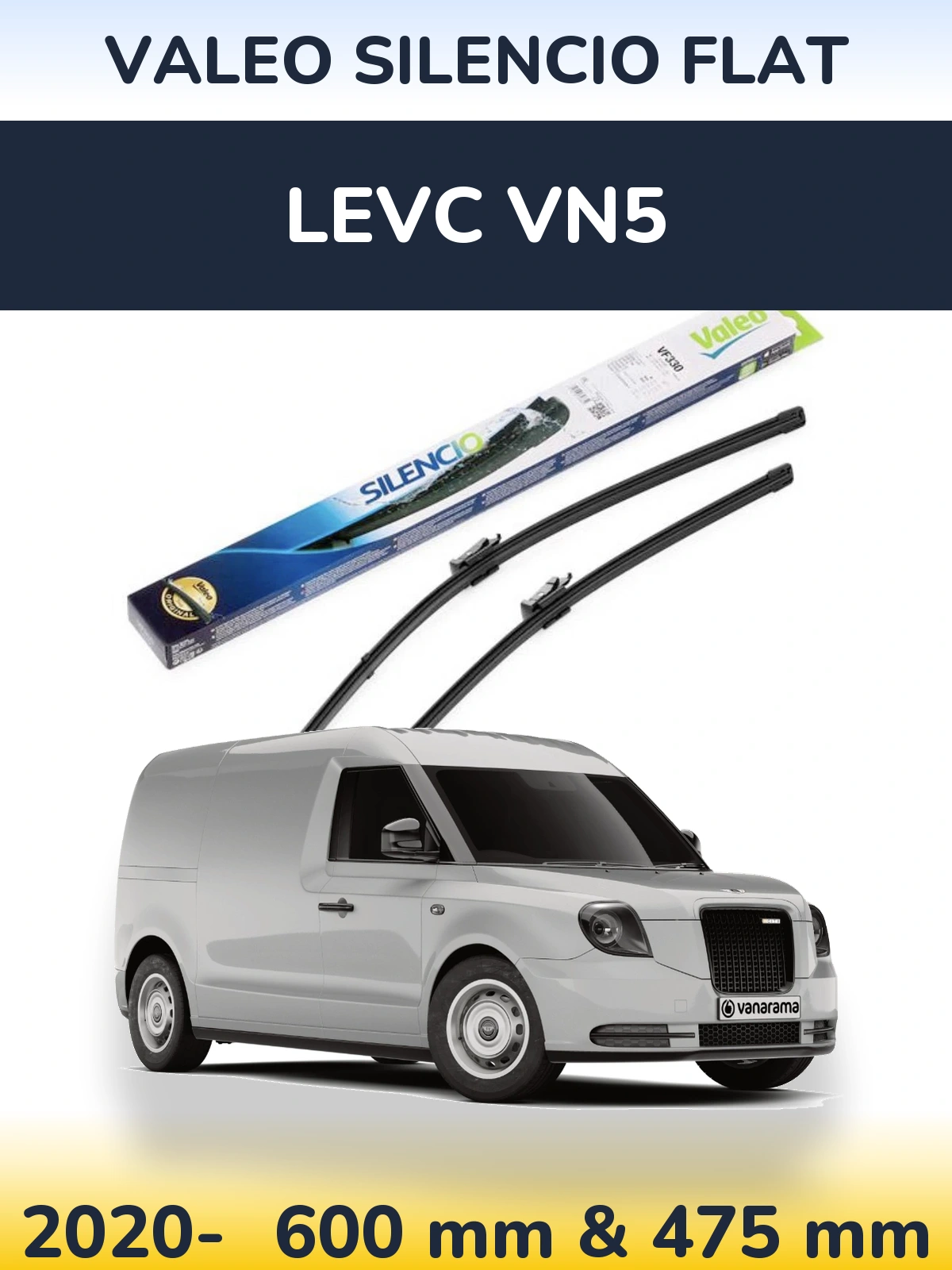 Ștergătoare Valeo Silencio Flat pentru LEVC VN5