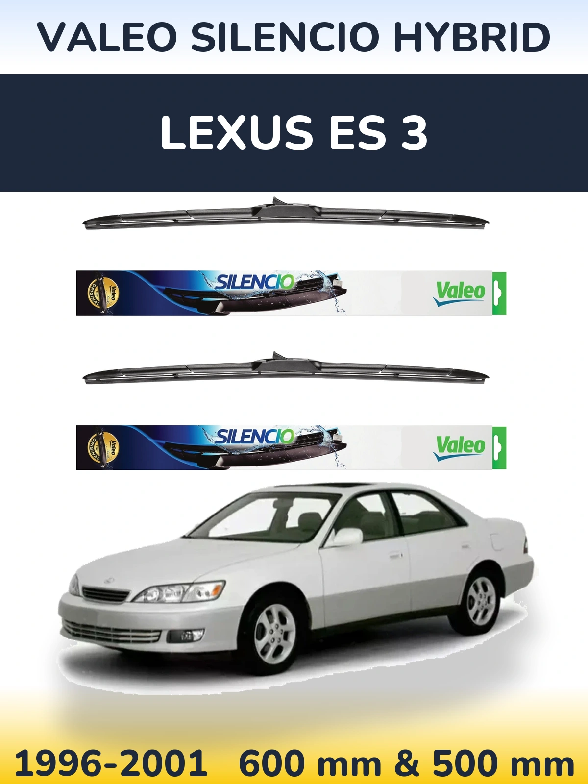 Ștergătoare Valeo Silencio Hybrid pentru Lexus ES 3