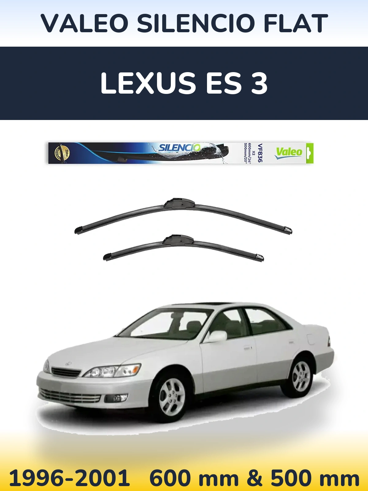 Ștergătoare Valeo Silencio Flat pentru Lexus ES 3