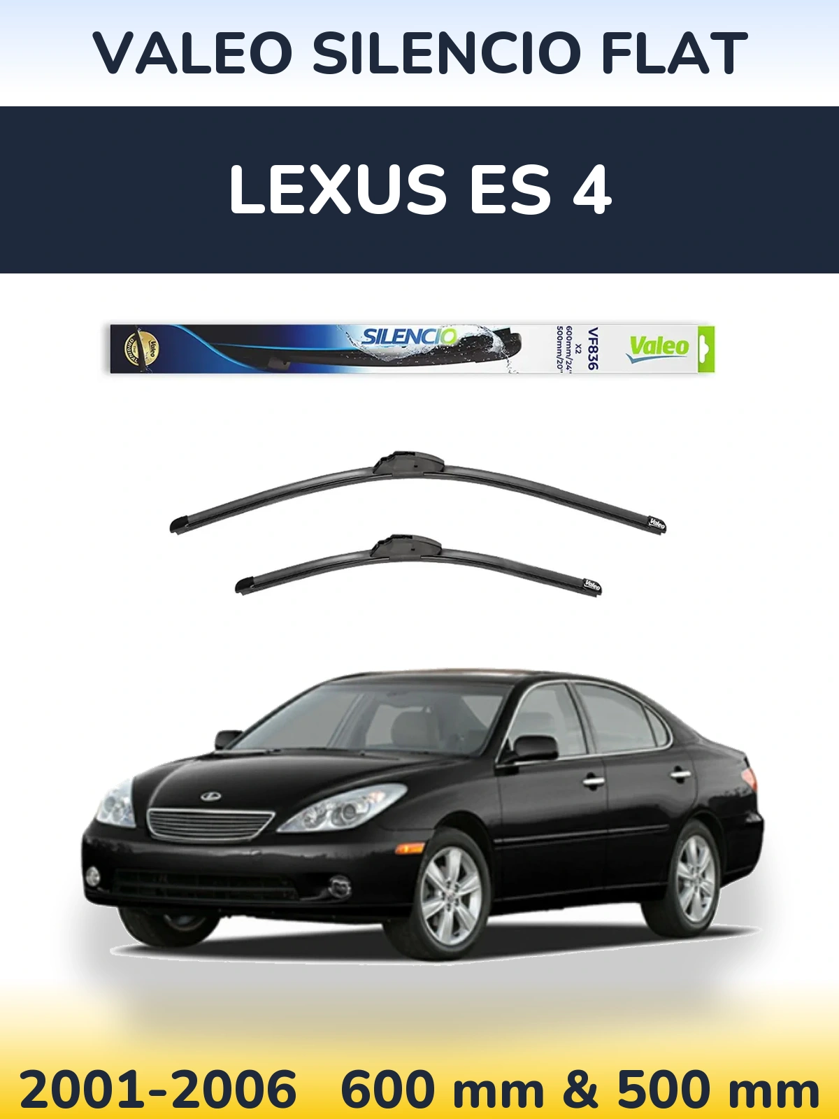 Ștergătoare Valeo Silencio Flat pentru Lexus ES 4