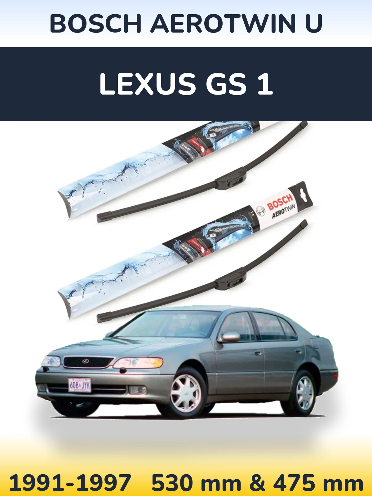 Ștergătoare BOSCH AeroTwin U pentru Lexus GS 1