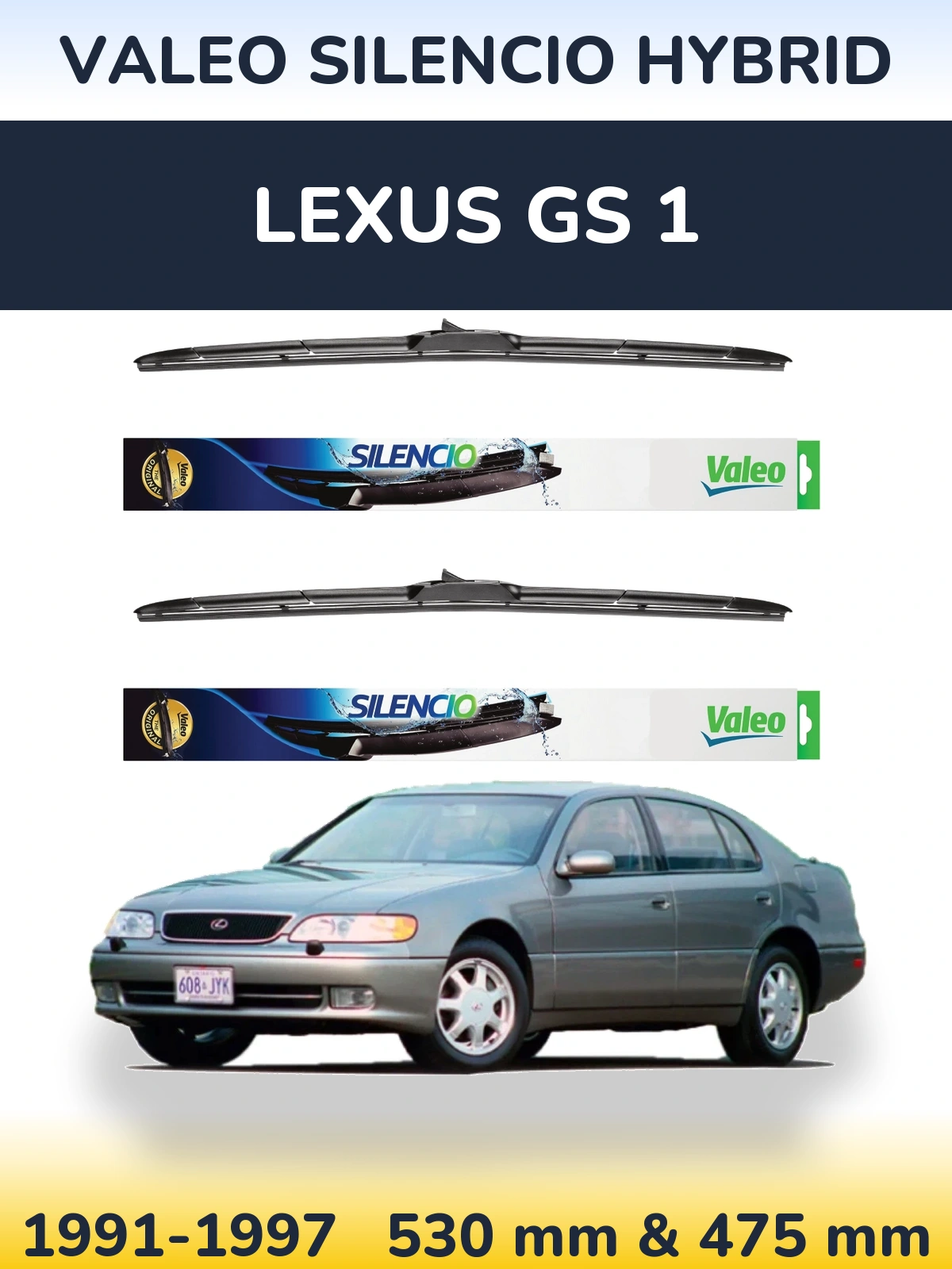 Ștergătoare Valeo Silencio Hybrid pentru Lexus GS 1