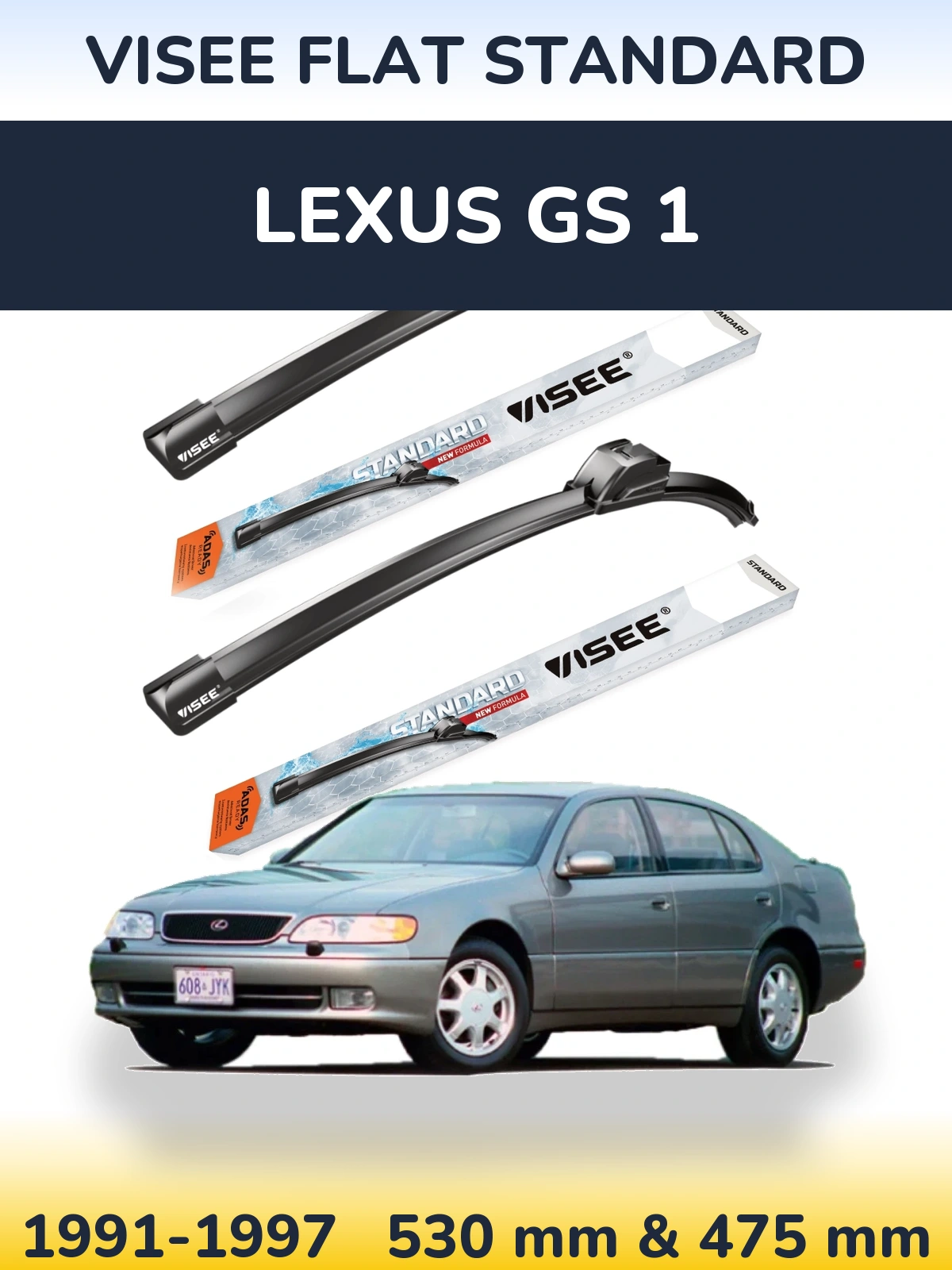 Ștergătoare VISEE FLAT STANDARD pentru Lexus GS 1