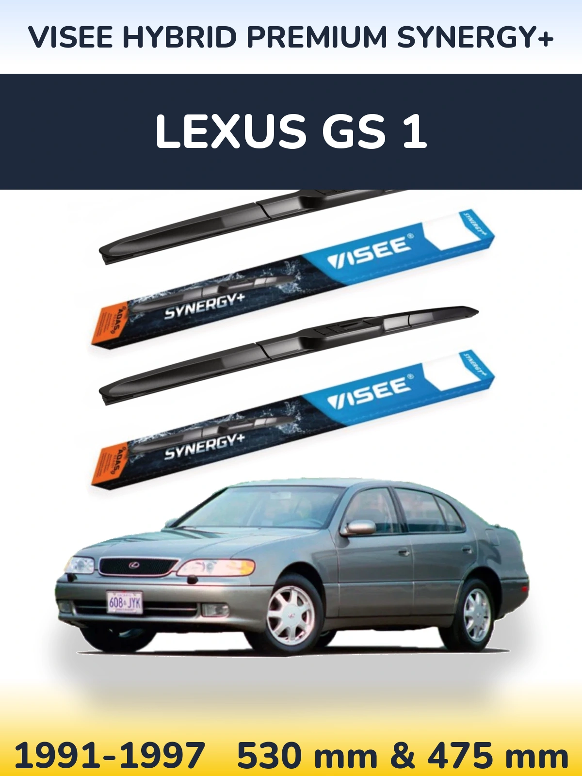 Ștergătoare VISEE HYBRID PREMIUM SYNERGY+ pentru Lexus GS 1