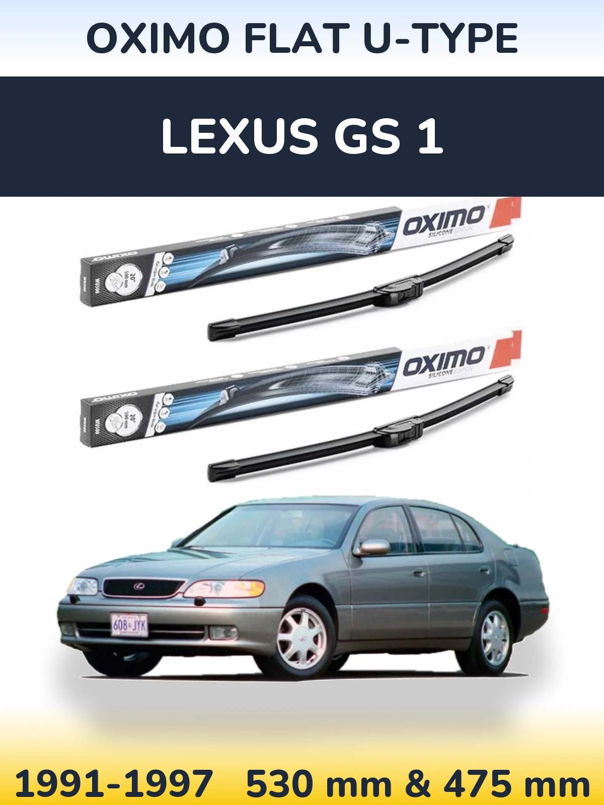 Ștergătoare Oximo Flat U-type pentru Lexus GS 1