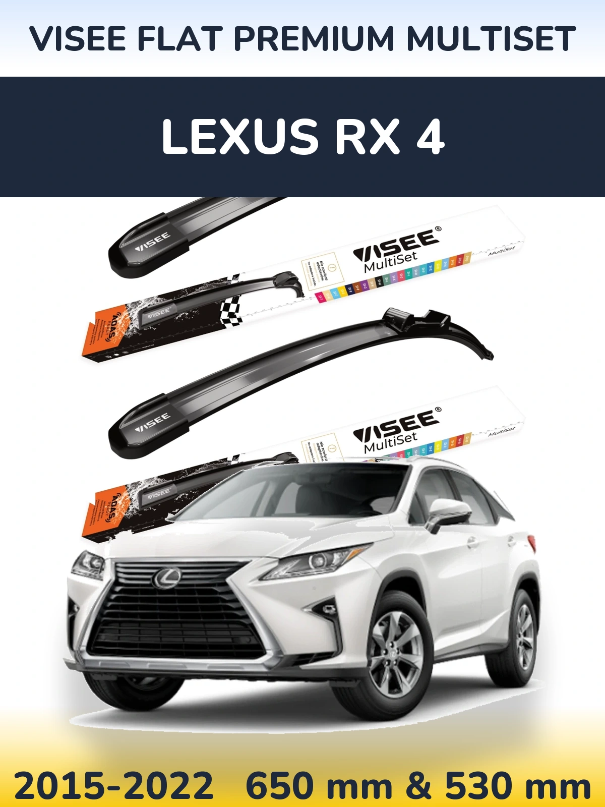 Ștergătoare VISEE FLAT PREMIUM MultiSet pentru Lexus RX 4