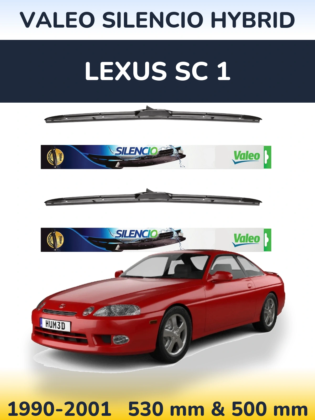 Ștergătoare Valeo Silencio Hybrid pentru Lexus SC 1