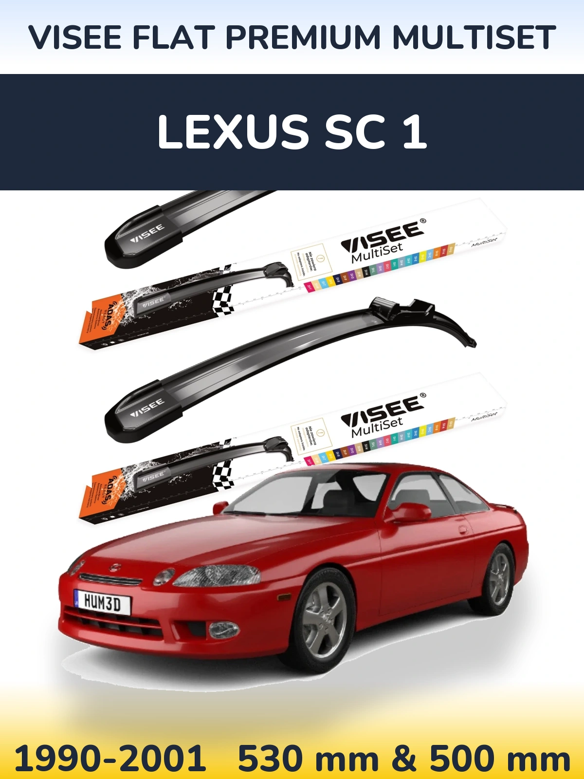 Ștergătoare VISEE FLAT PREMIUM MultiSet pentru Lexus SC 1