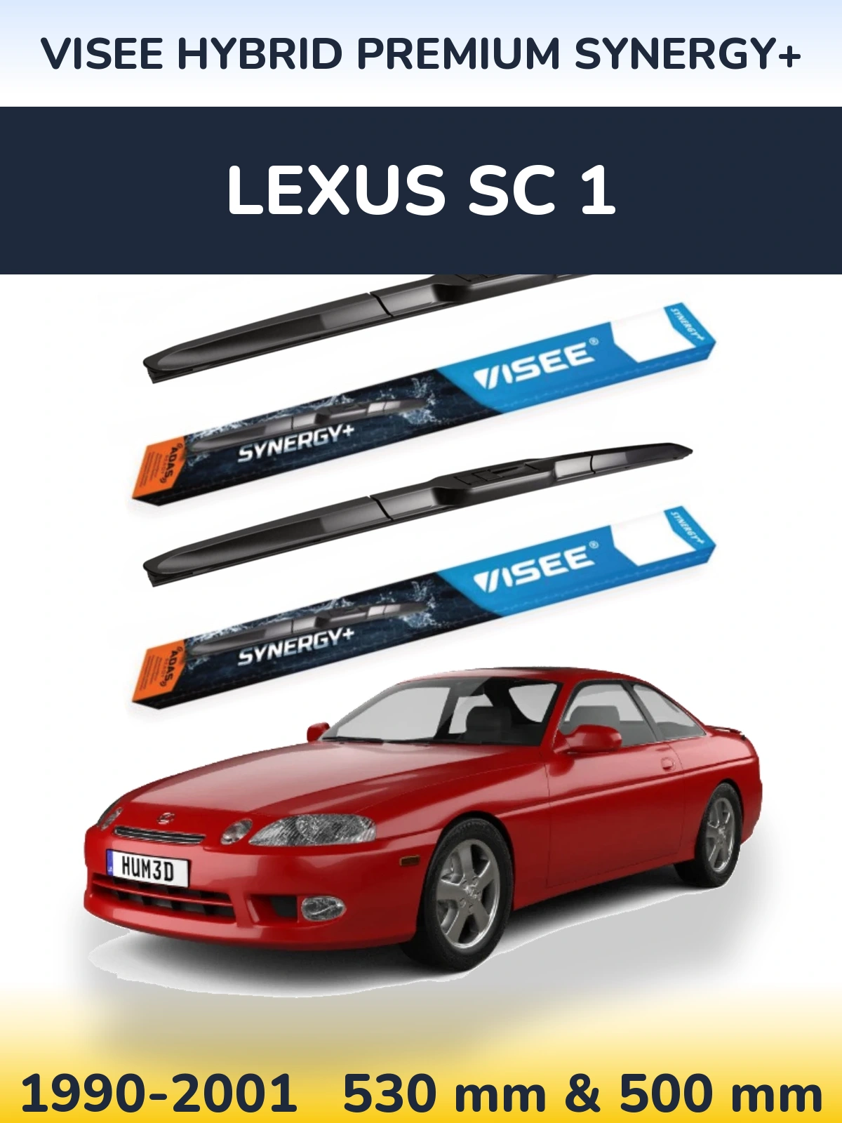 Ștergătoare VISEE HYBRID PREMIUM SYNERGY+ pentru Lexus SC 1