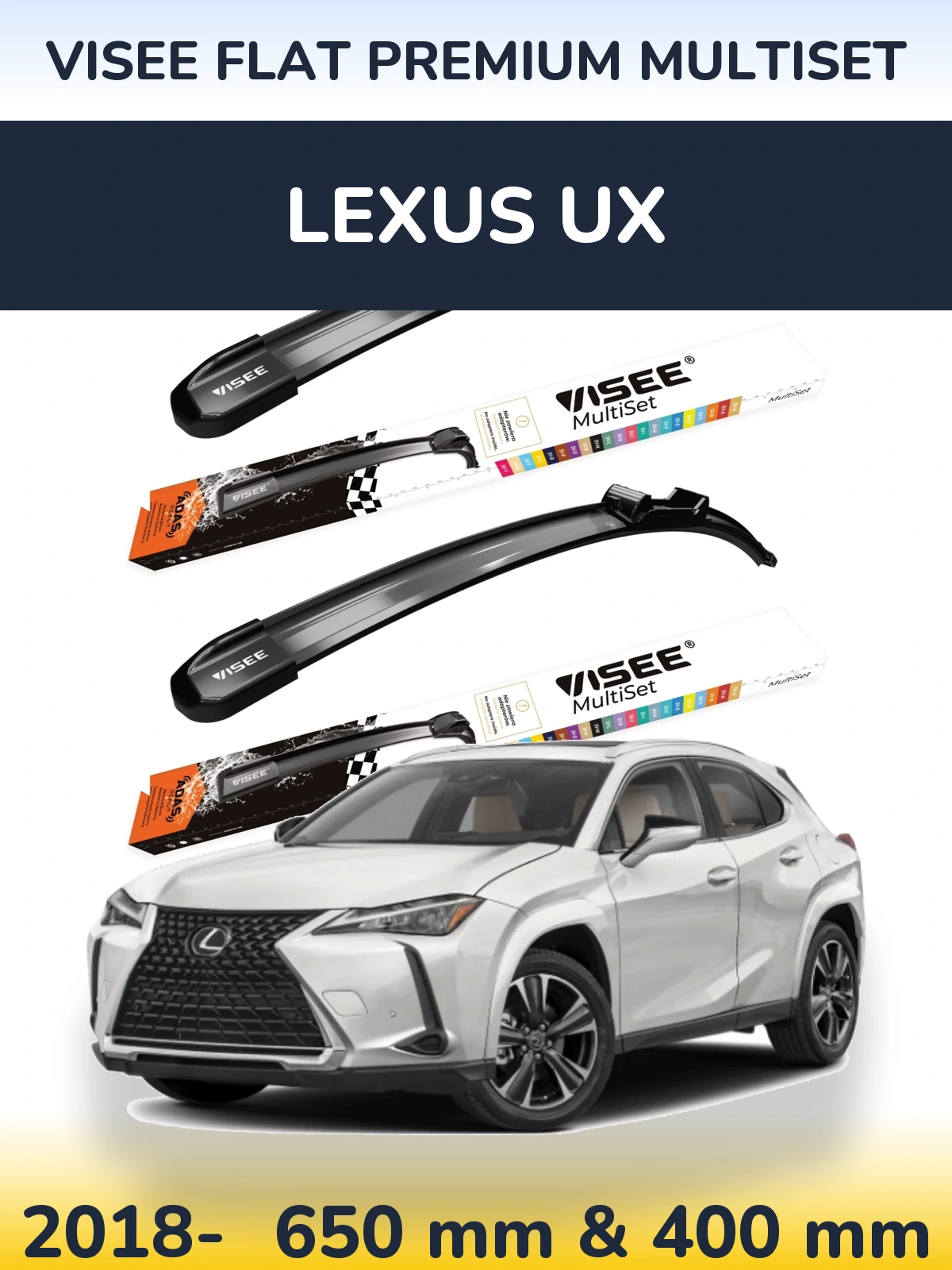 Ștergătoare VISEE FLAT PREMIUM MultiSet pentru Lexus UX