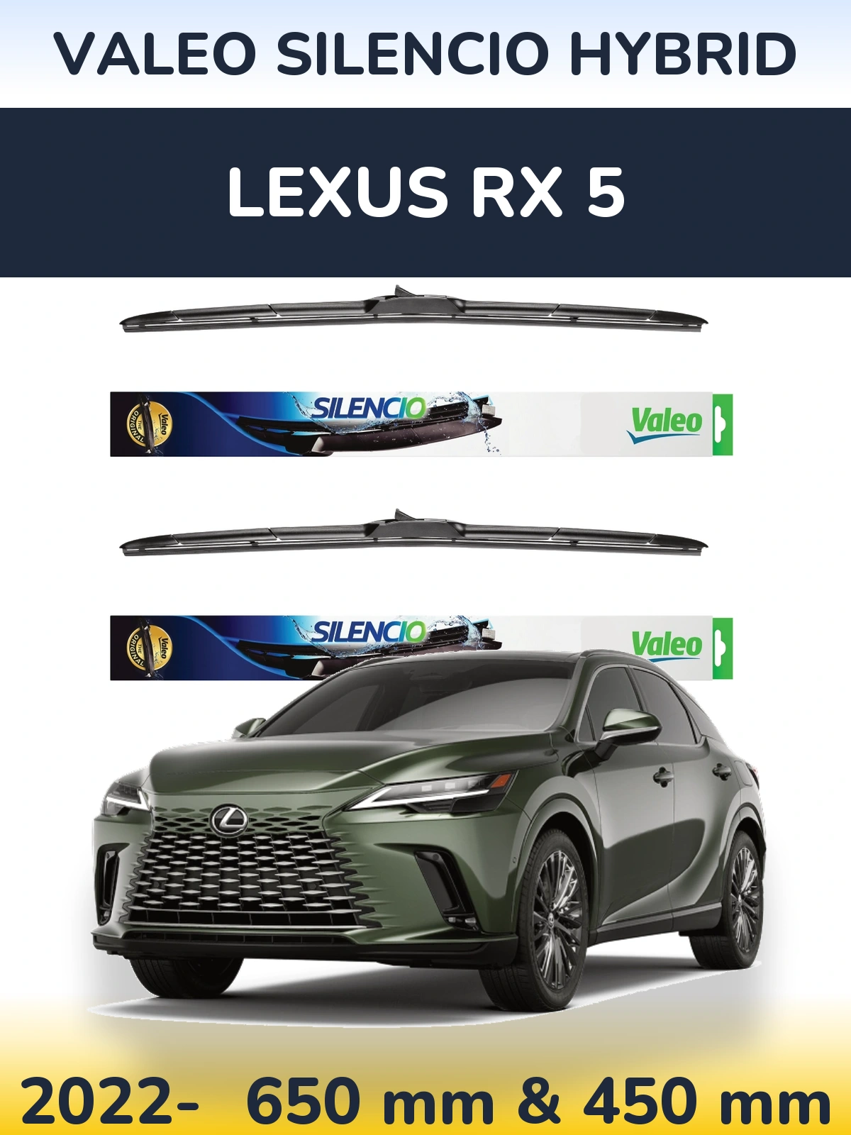Ștergătoare Valeo Silencio Hybrid pentru Lexus RX 5