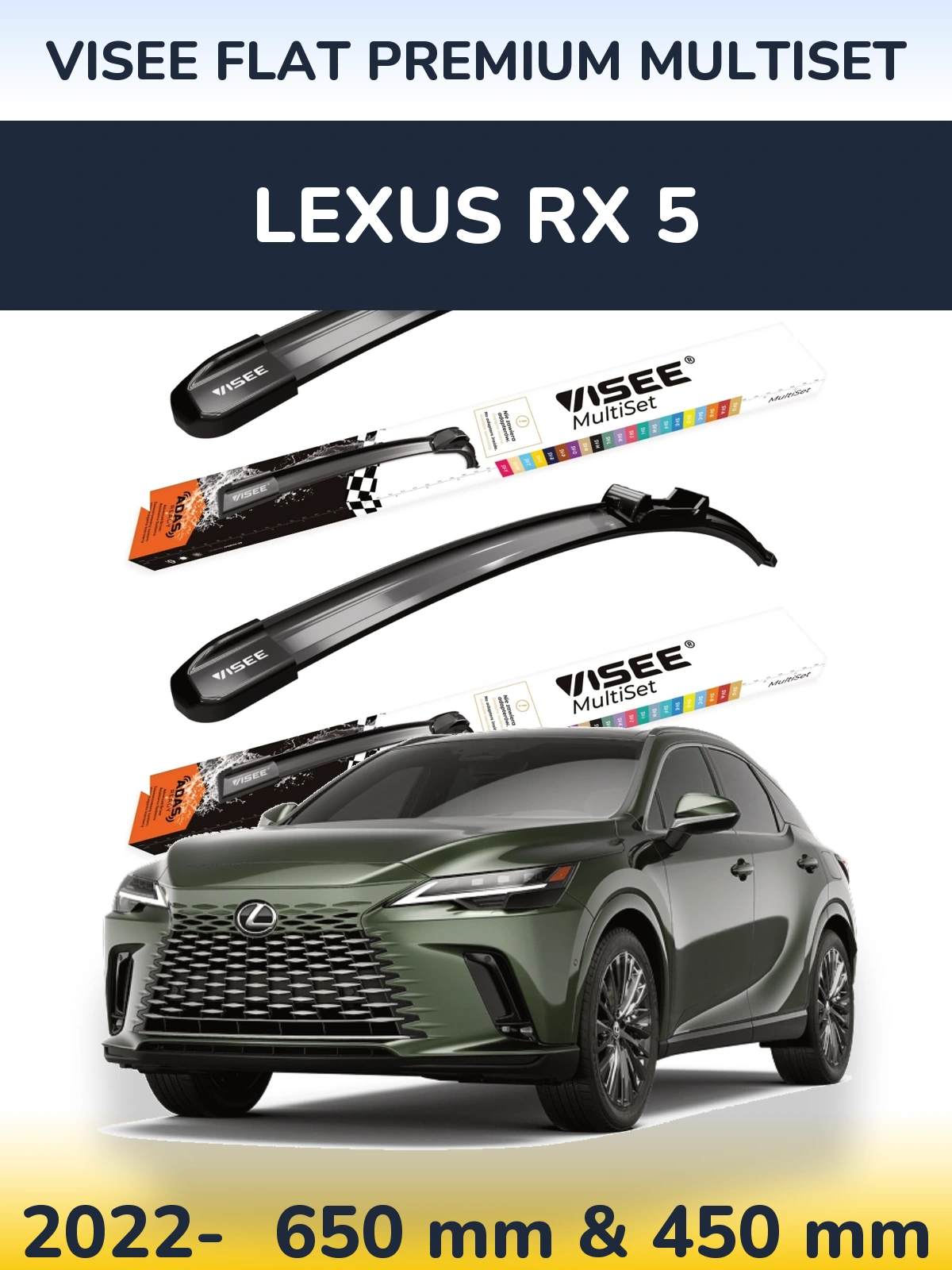 Ștergătoare VISEE FLAT PREMIUM MultiSet pentru Lexus RX 5