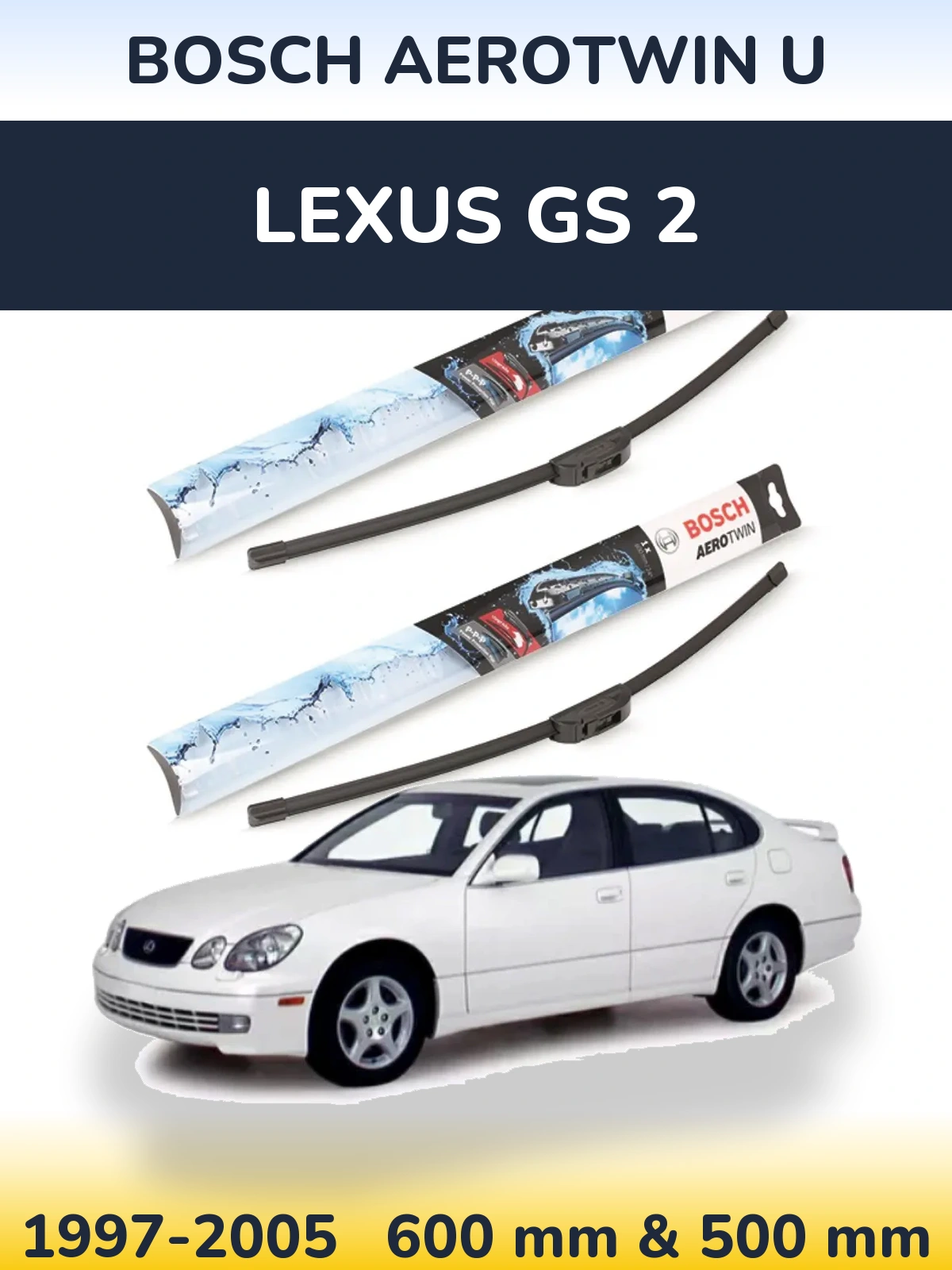 Ștergătoare BOSCH AeroTwin U pentru Lexus GS 2