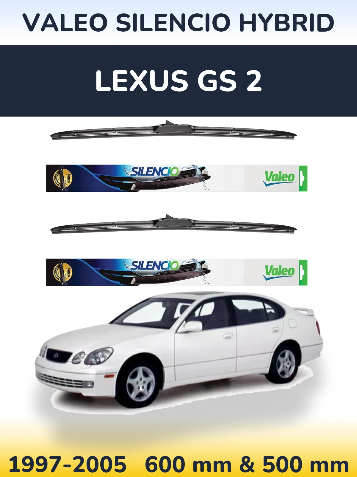 Ștergătoare Valeo Silencio Hybrid pentru Lexus GS 2